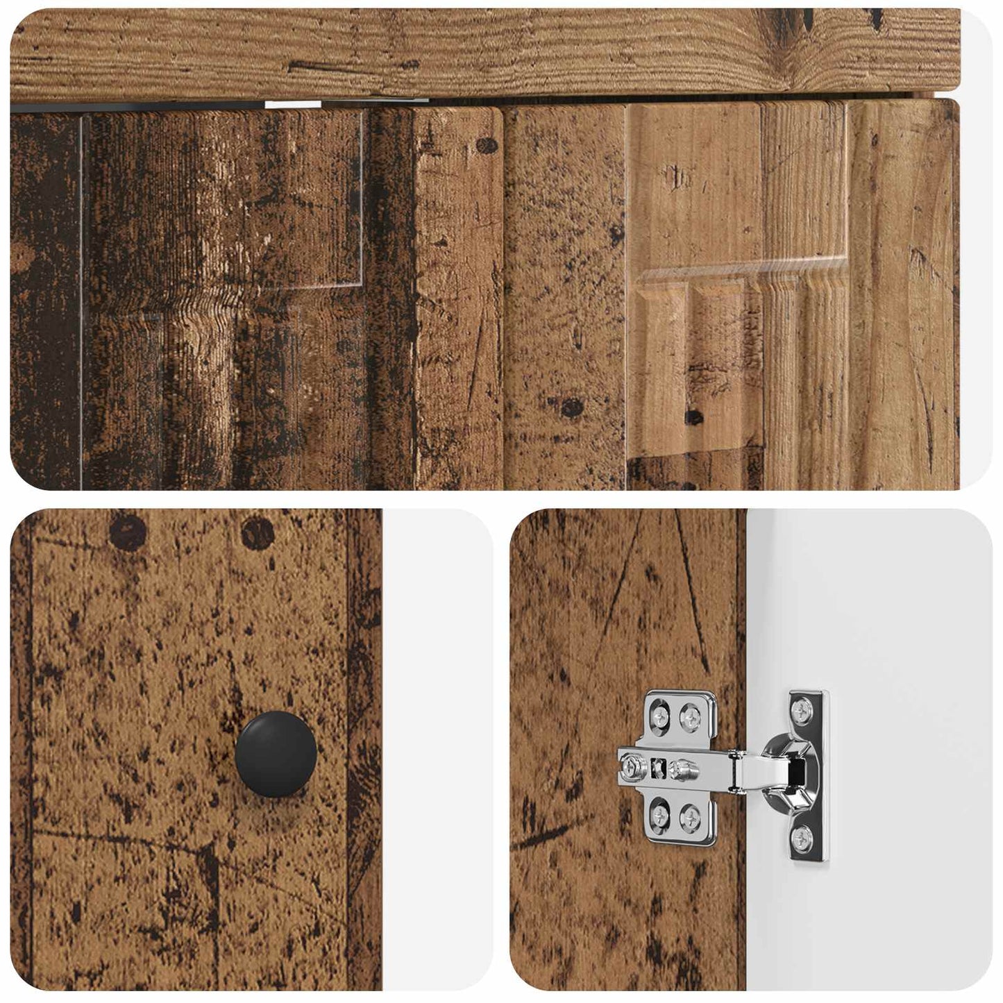 Bathroom Furniture Set Old Wood 56 x 37.5 x 81 cm