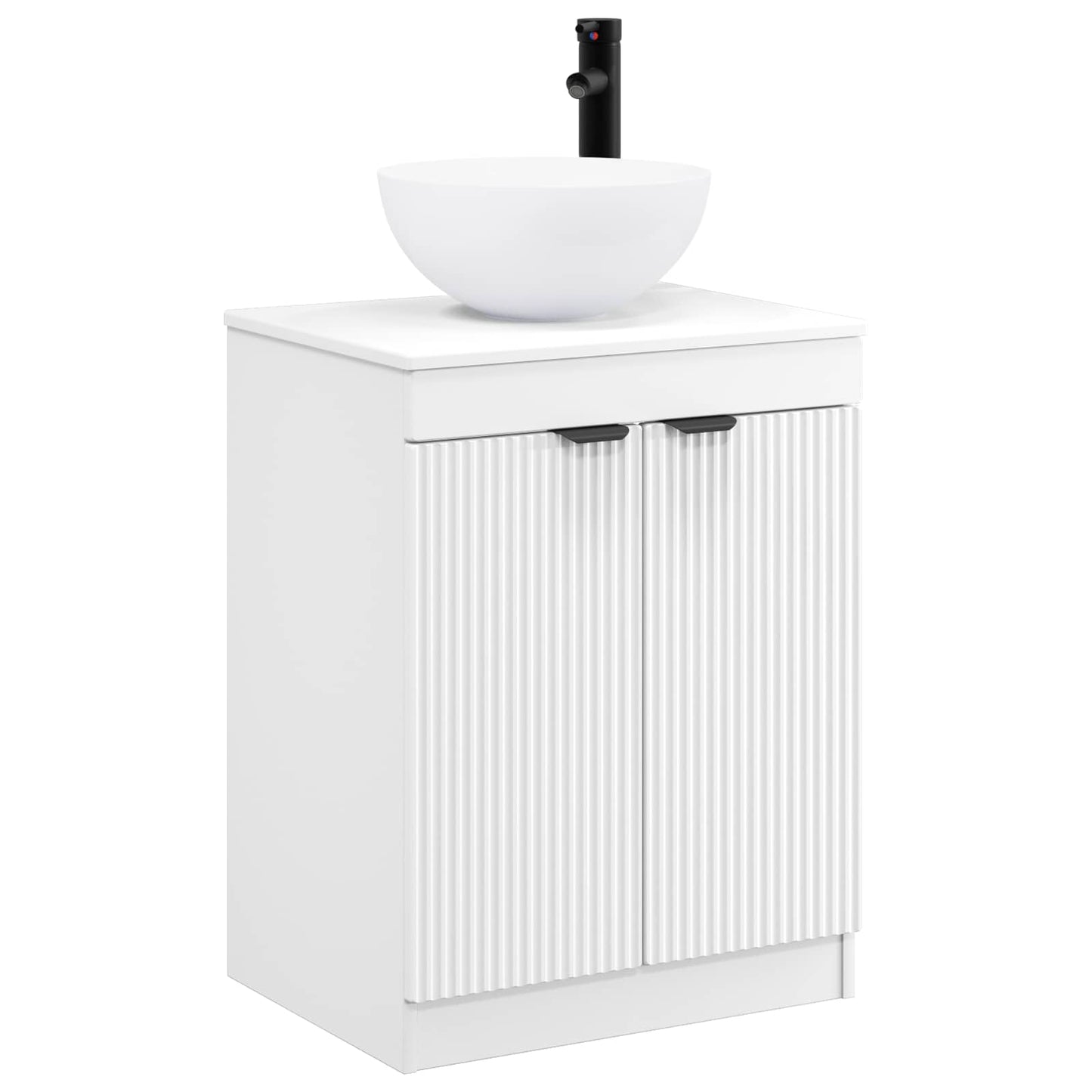 Bathroom Furniture Set White Engineered Wood