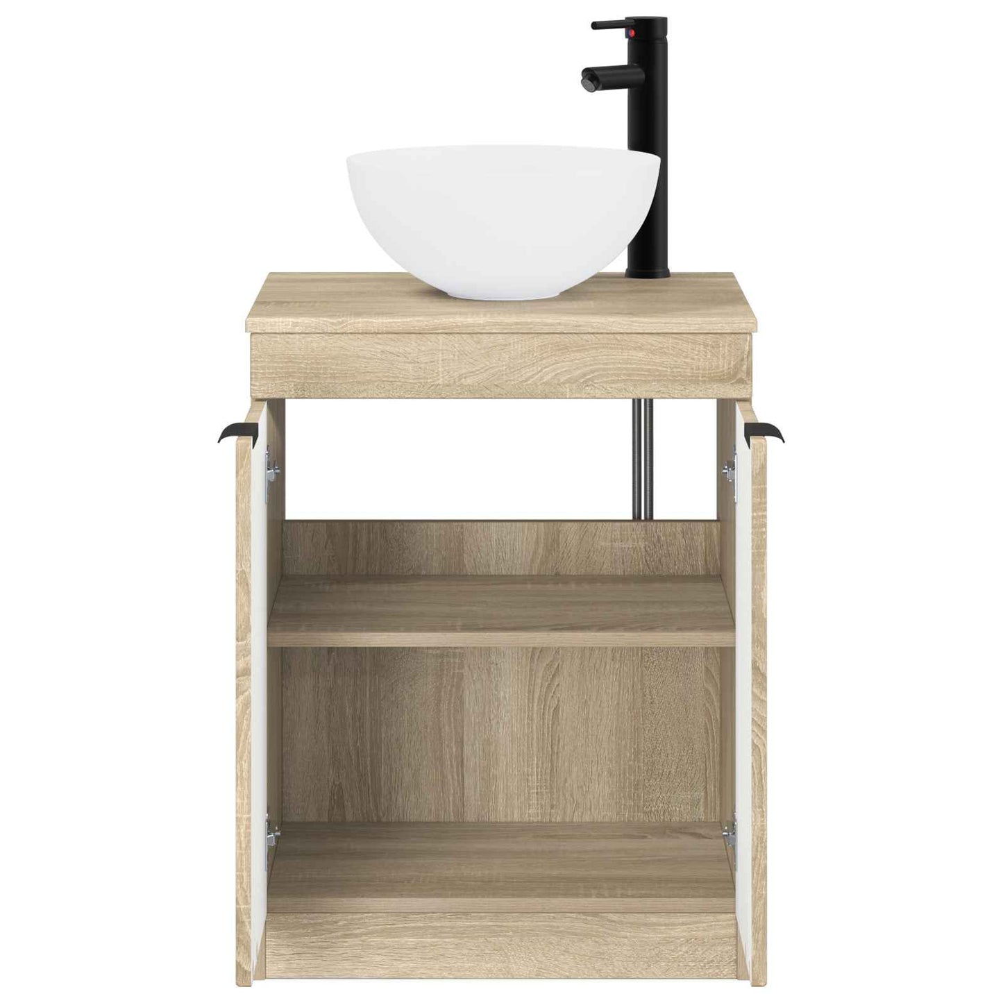 Bathroom Furniture Set Sonoma Oak Engineered Wood