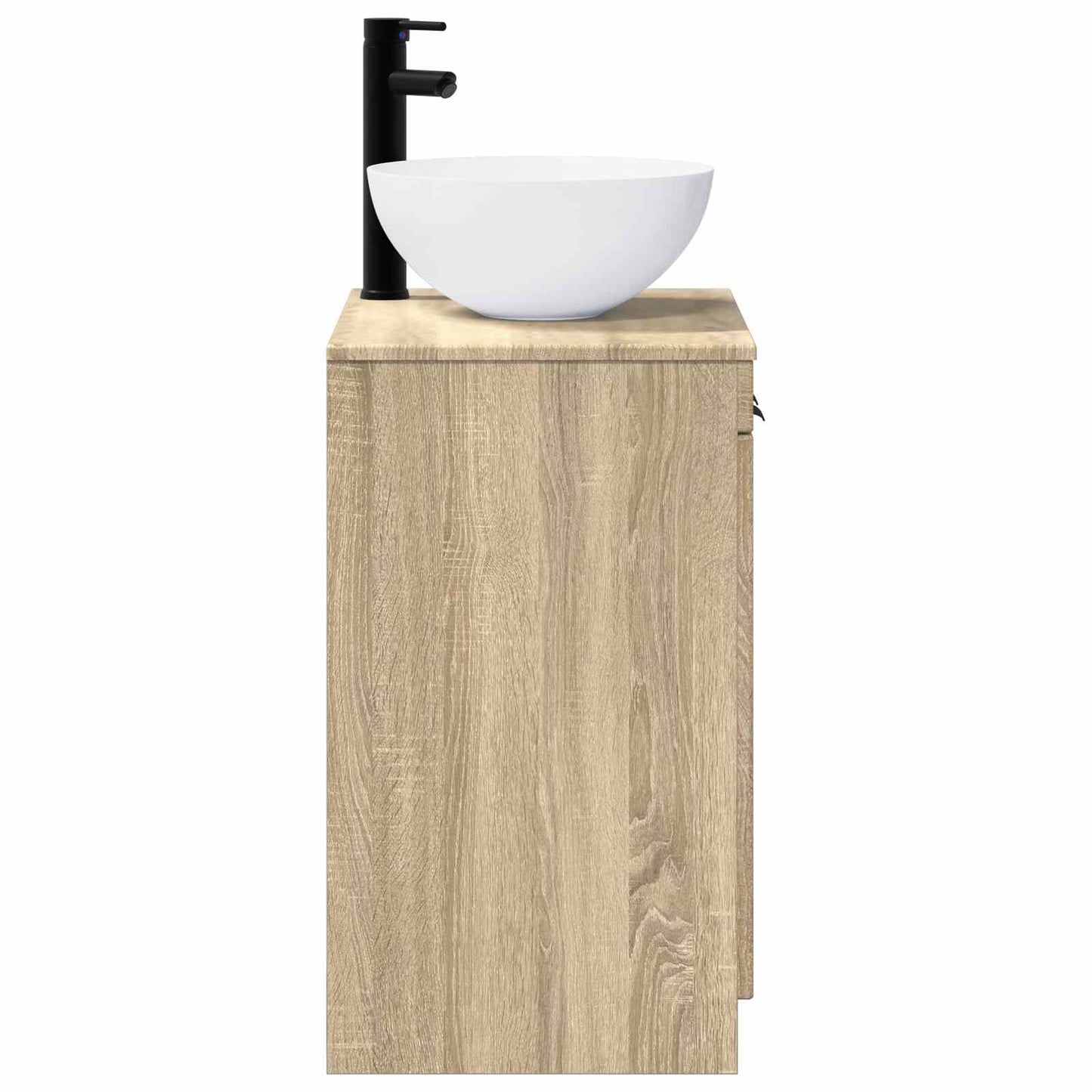Bathroom Furniture Set Sonoma Oak Engineered Wood