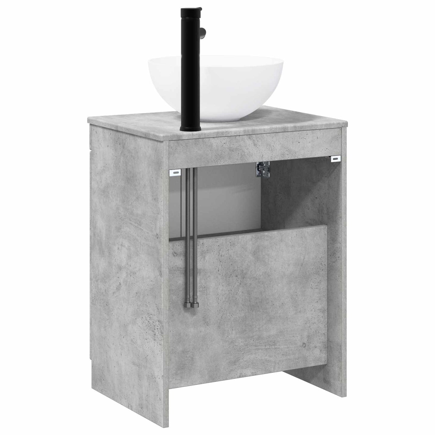 Bathroom Furniture Set Concrete Grey Engineered Wood