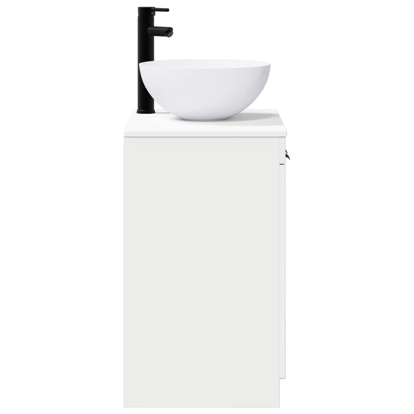 Bathroom Furniture Set High Gloss White Engineered Wood