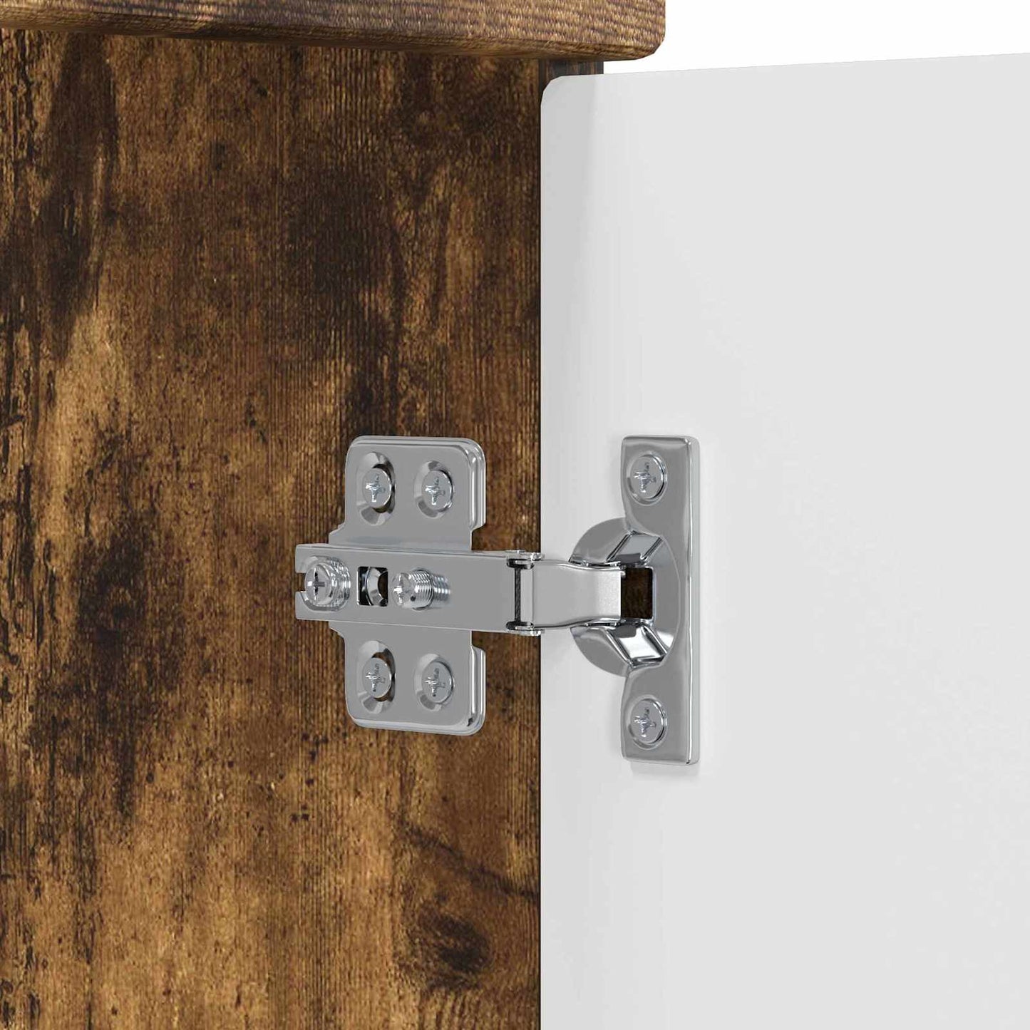 Bathroom Furniture Set Smoked Oak Engineered Wood