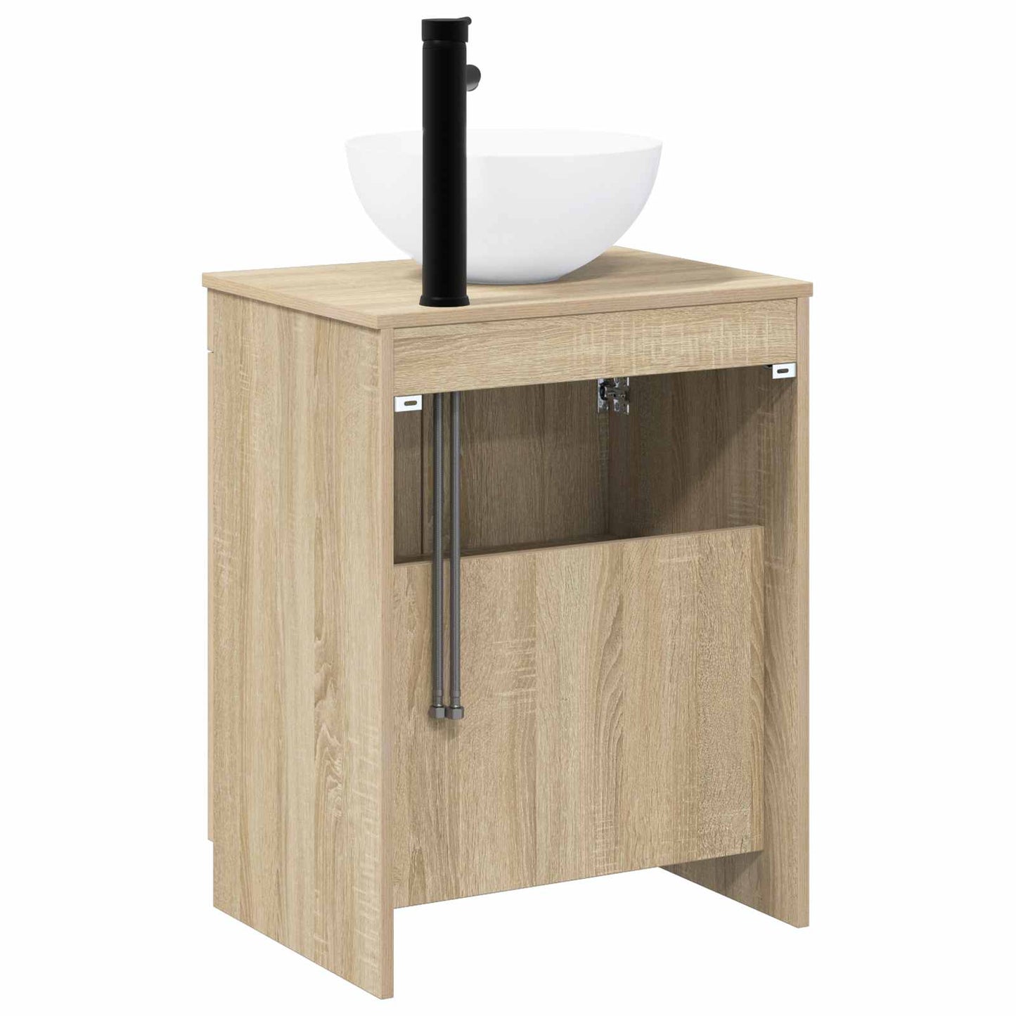 Bathroom Furniture Set Sonoma Oak Engineered Wood