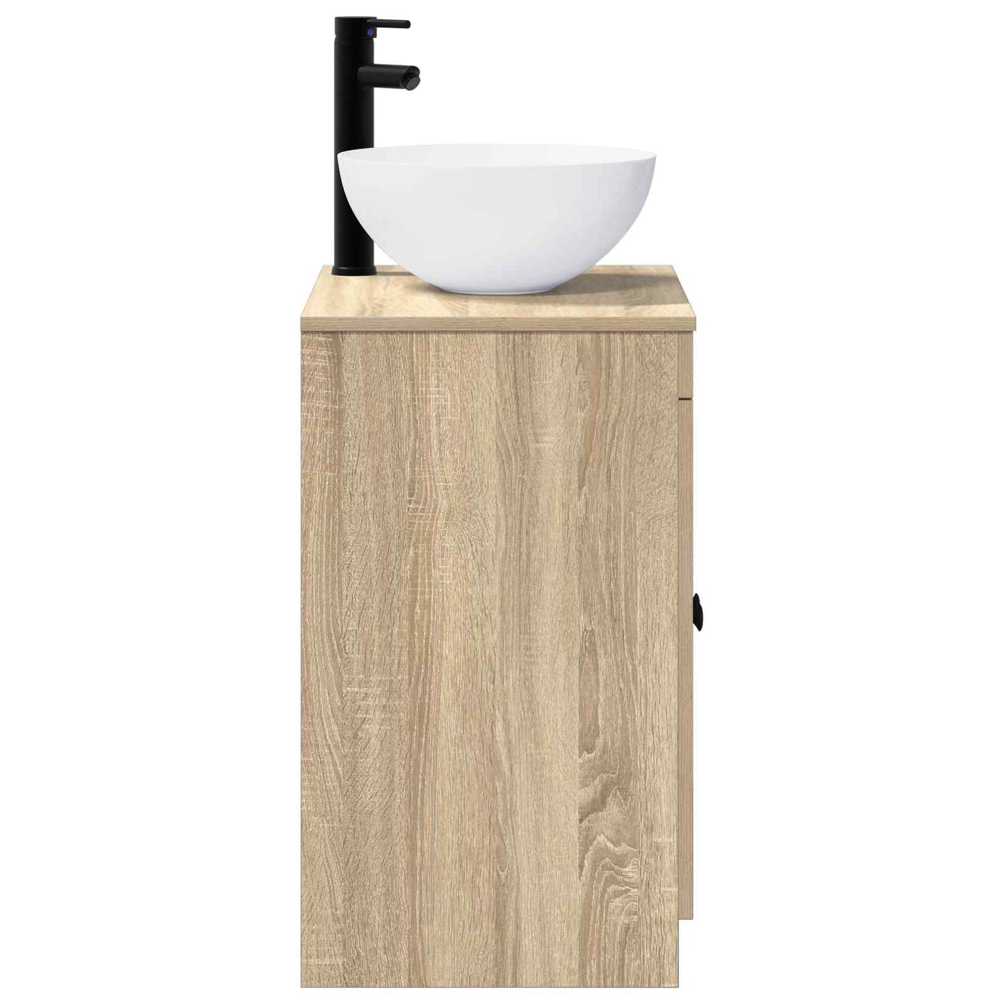 Bathroom Furniture Set Sonoma Oak Engineered Wood