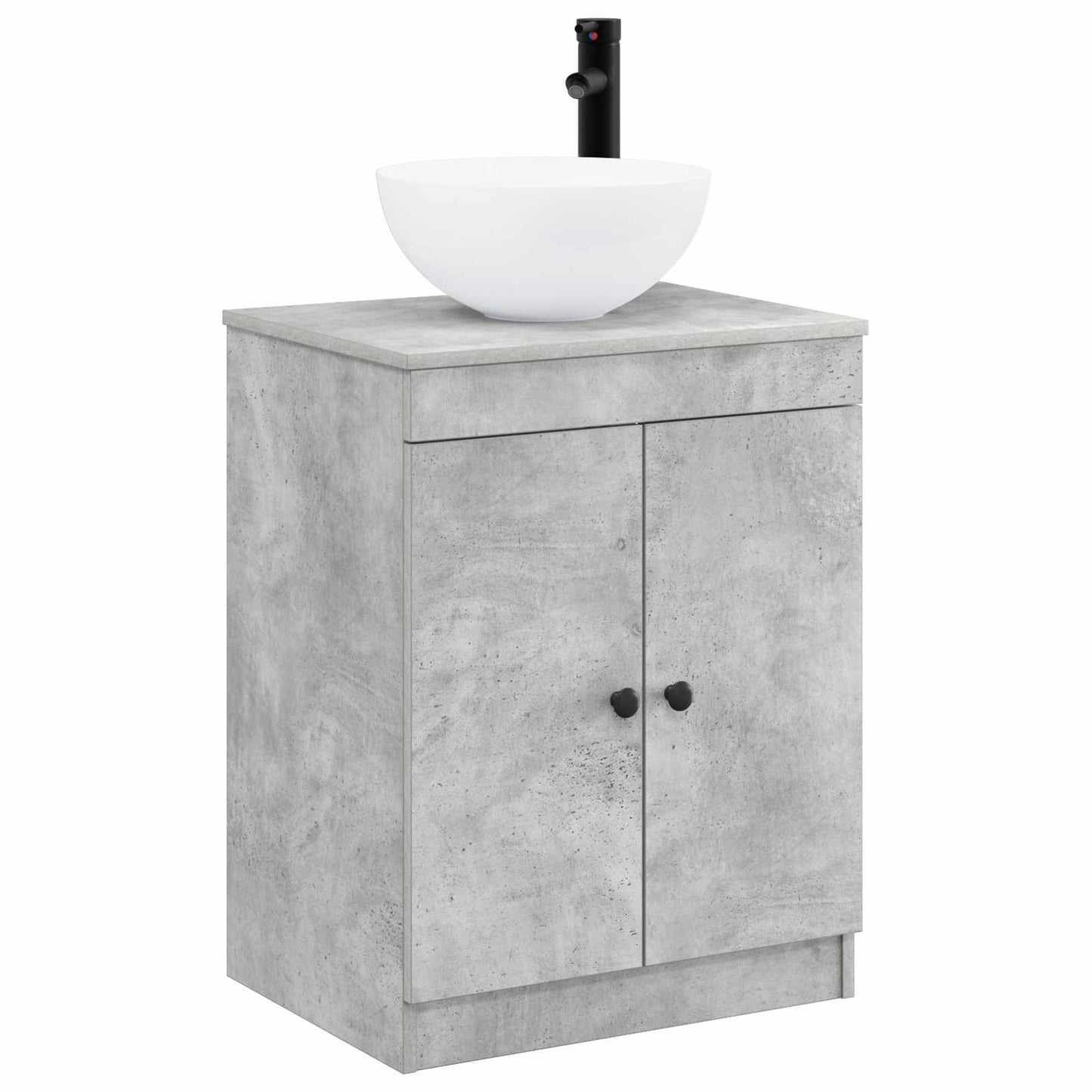 Bathroom Furniture Set Concrete Grey Engineered Wood