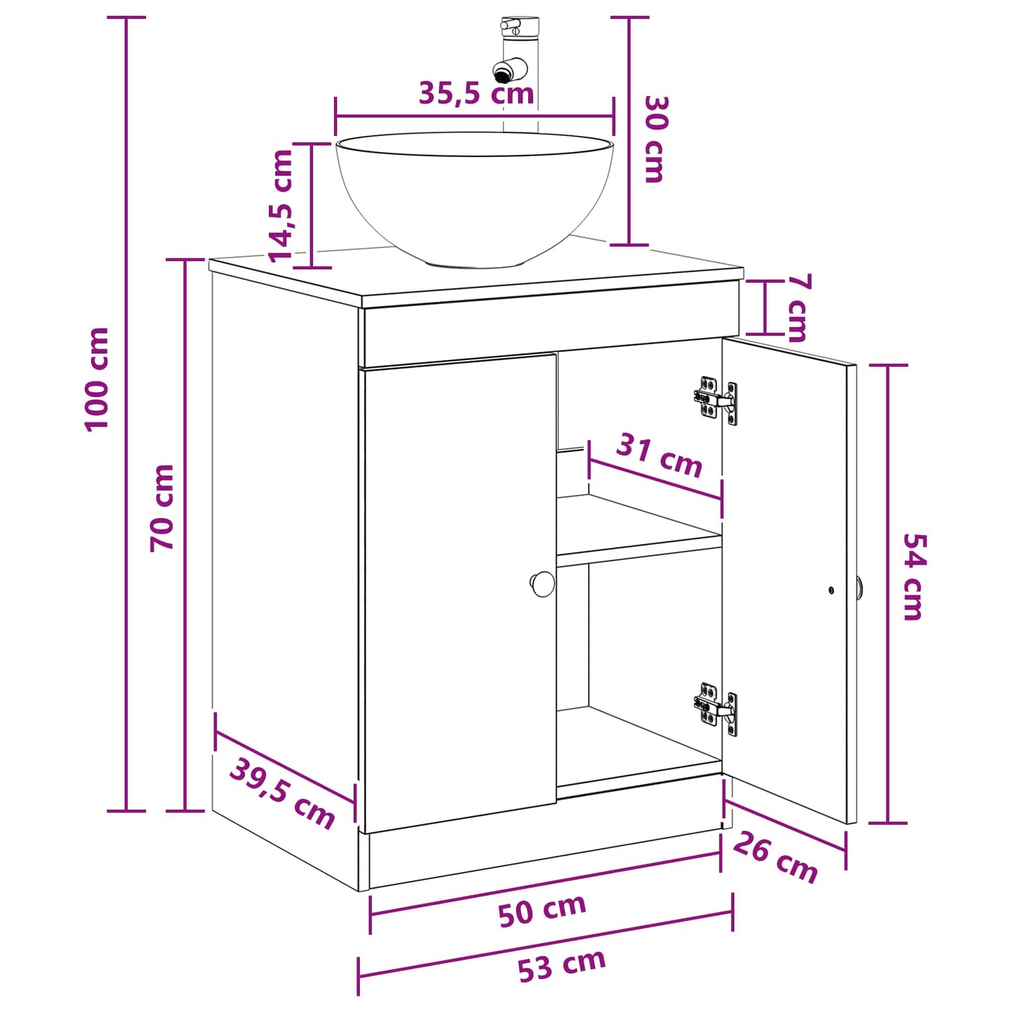 Bathroom Furniture Set Concrete Grey Engineered Wood