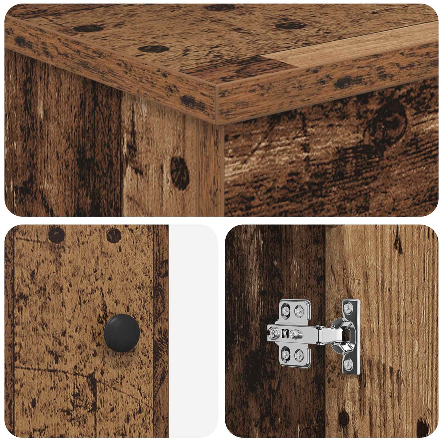 Bathroom Furniture Set Old Wood Engineered Wood