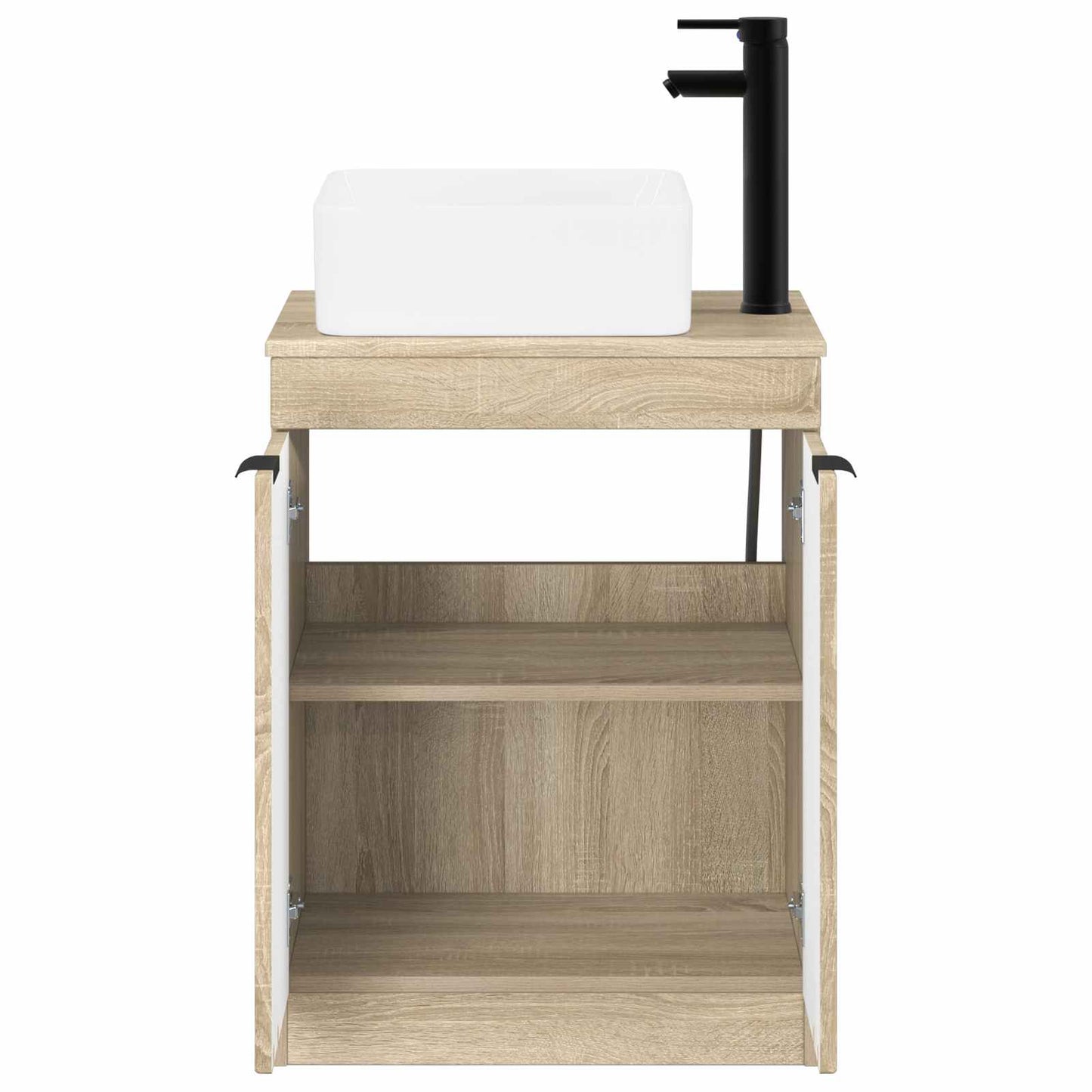 Bathroom Furniture Set Sonoma Oak Engineered Wood