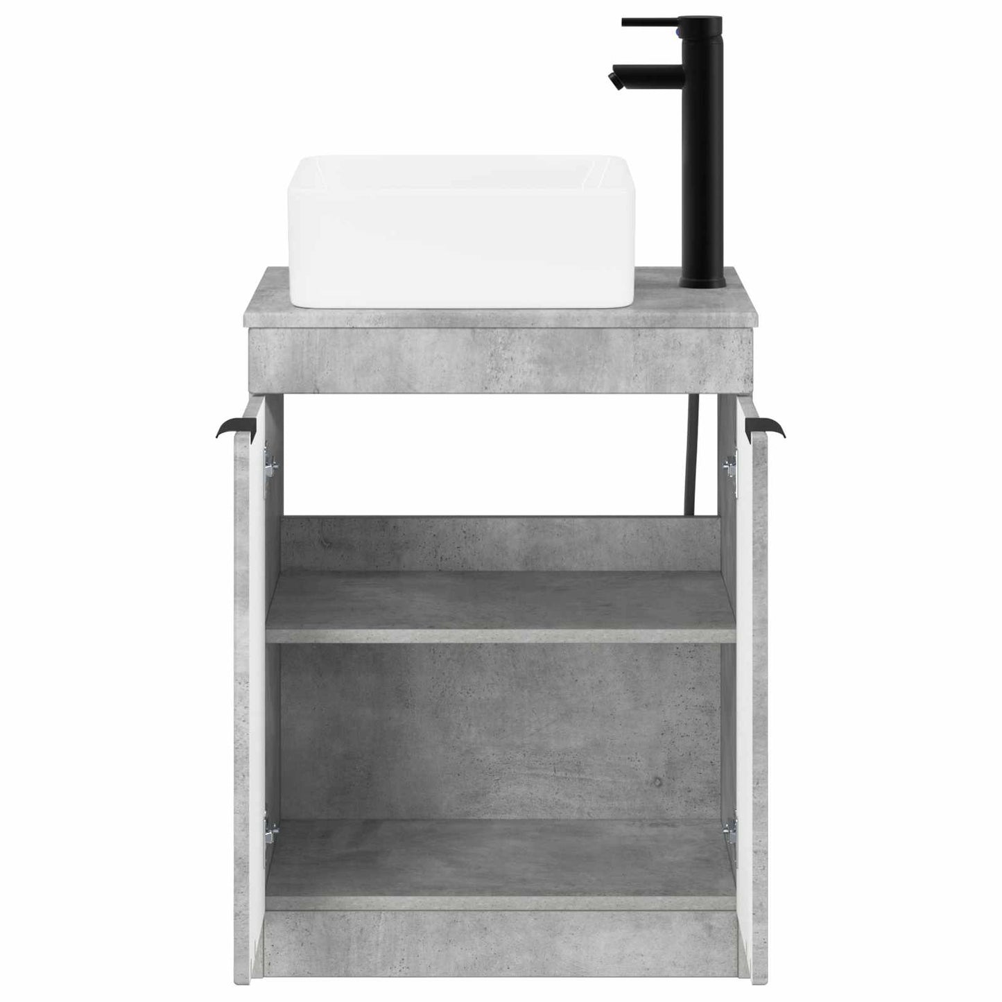Bathroom Furniture Set Concrete Grey Engineered Wood