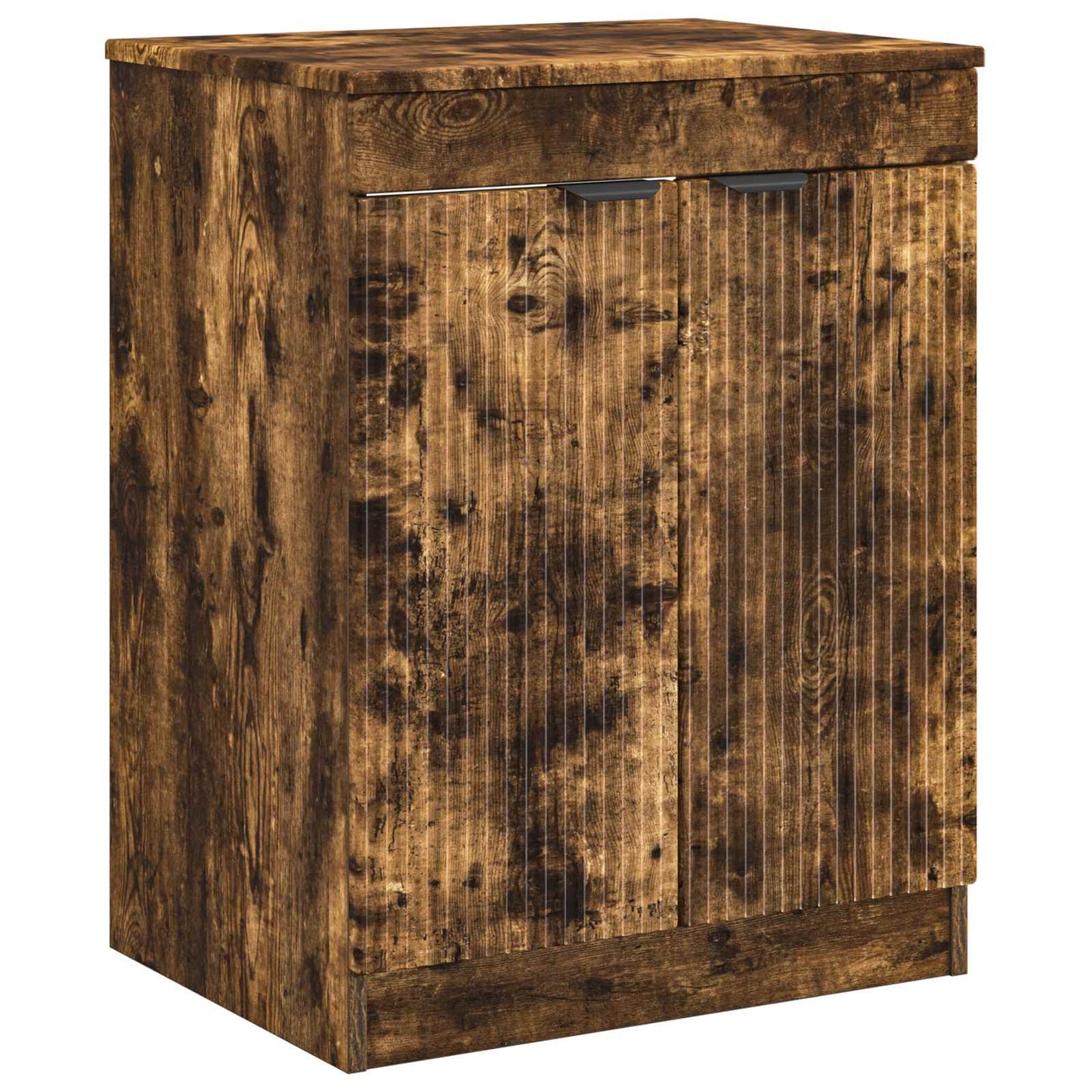Bathroom Furniture Set Smoked Oak Engineered Wood