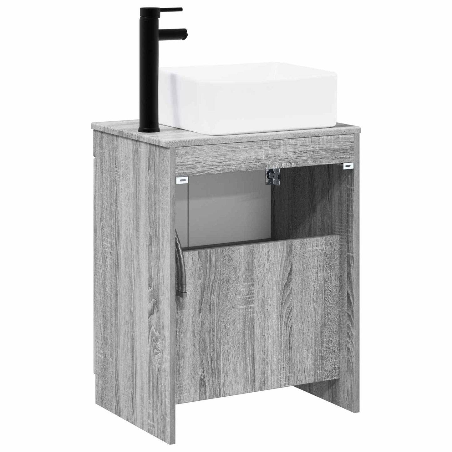 Bathroom Furniture Set Grey Sonoma Engineered Wood