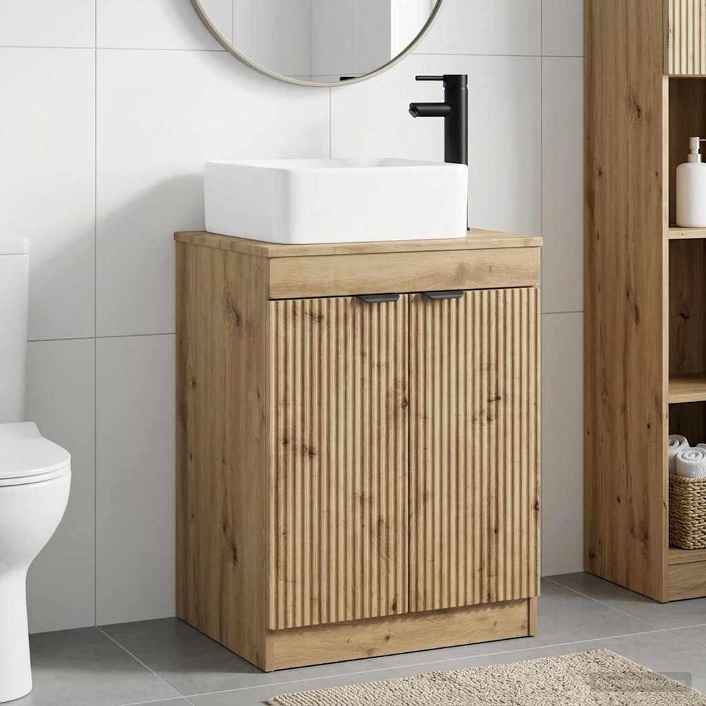 Bathroom Furniture Set Artisan Oak Engineered Wood