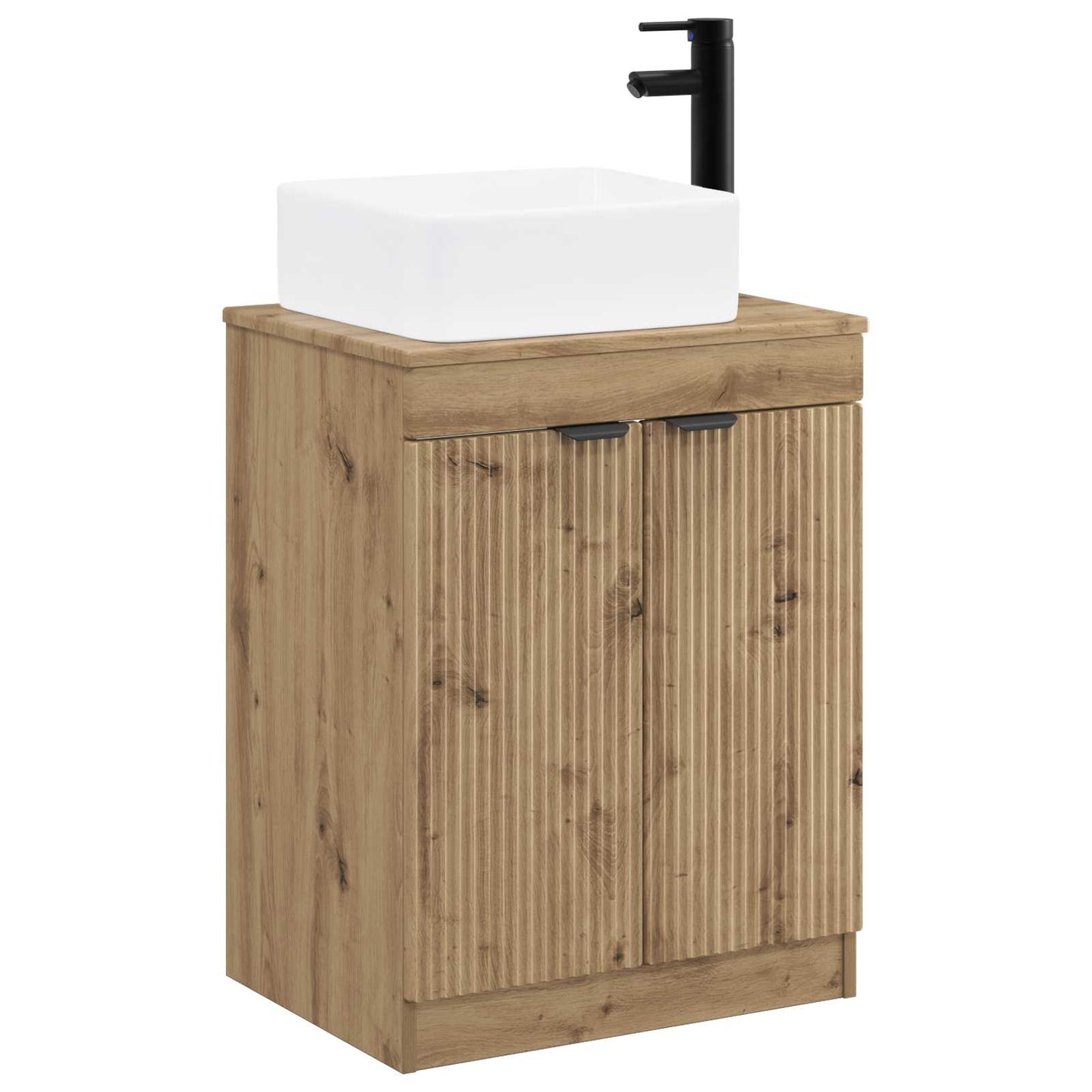 Bathroom Furniture Set Artisan Oak Engineered Wood