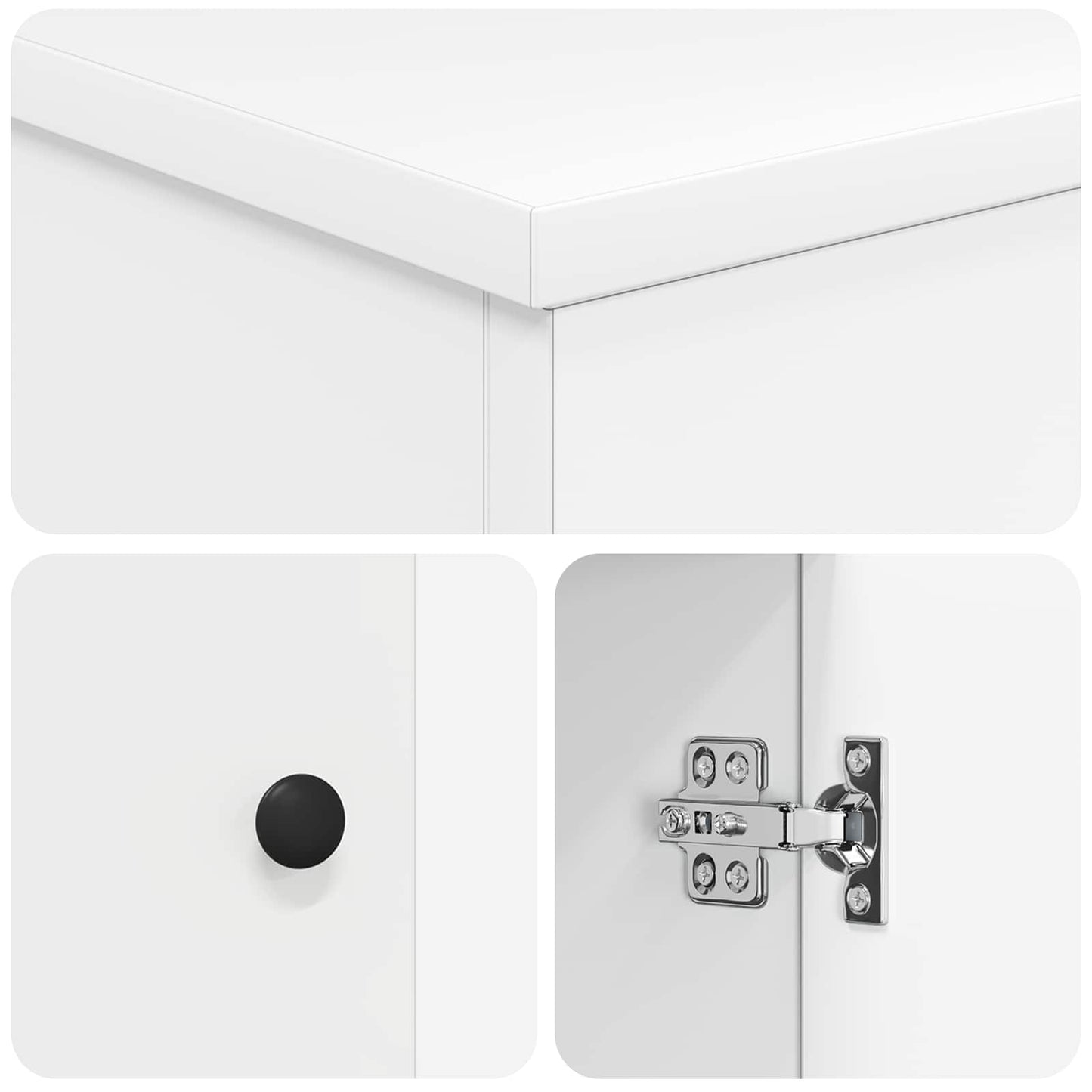 Bathroom Furniture Set White Engineered Wood