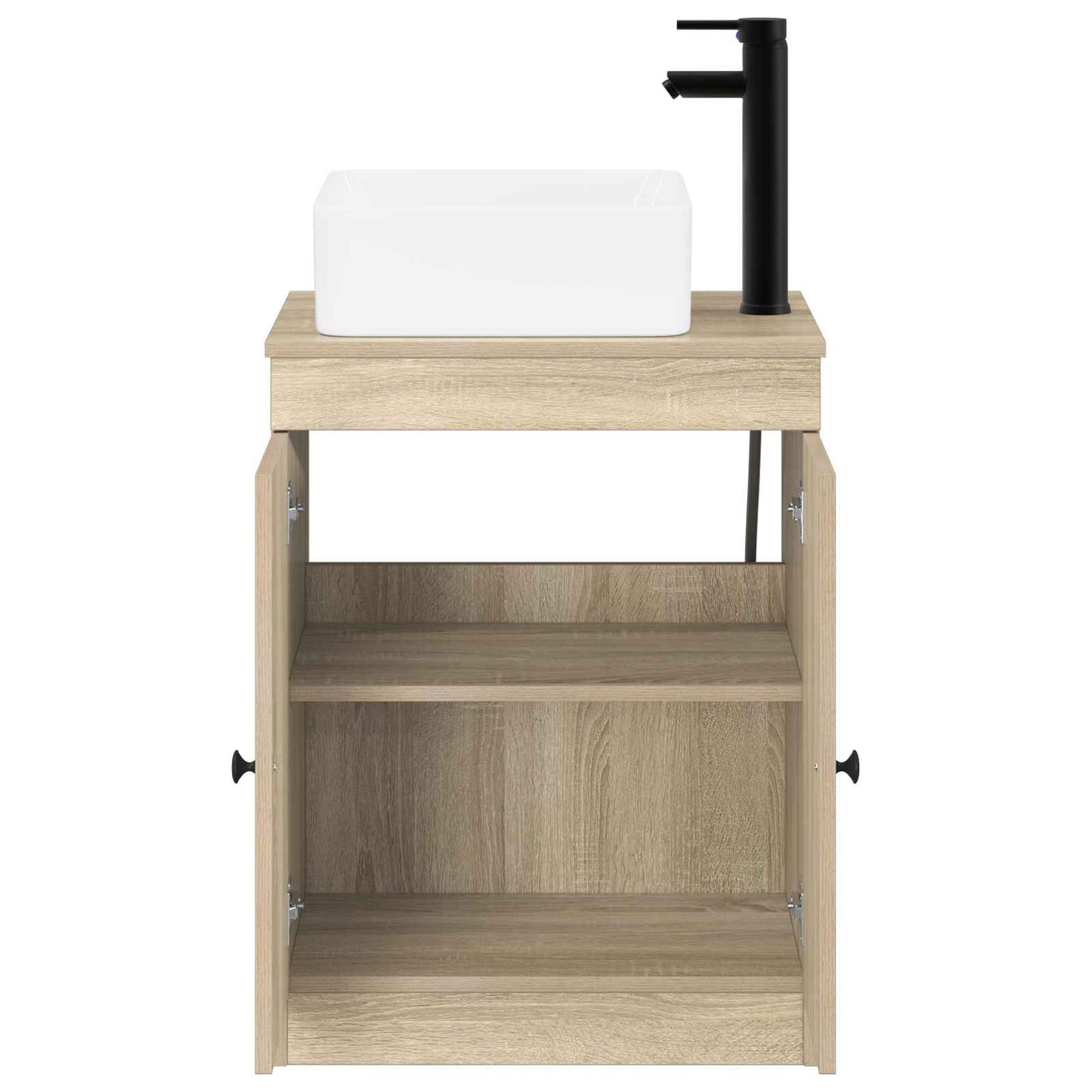 Bathroom Furniture Set Sonoma Oak Engineered Wood