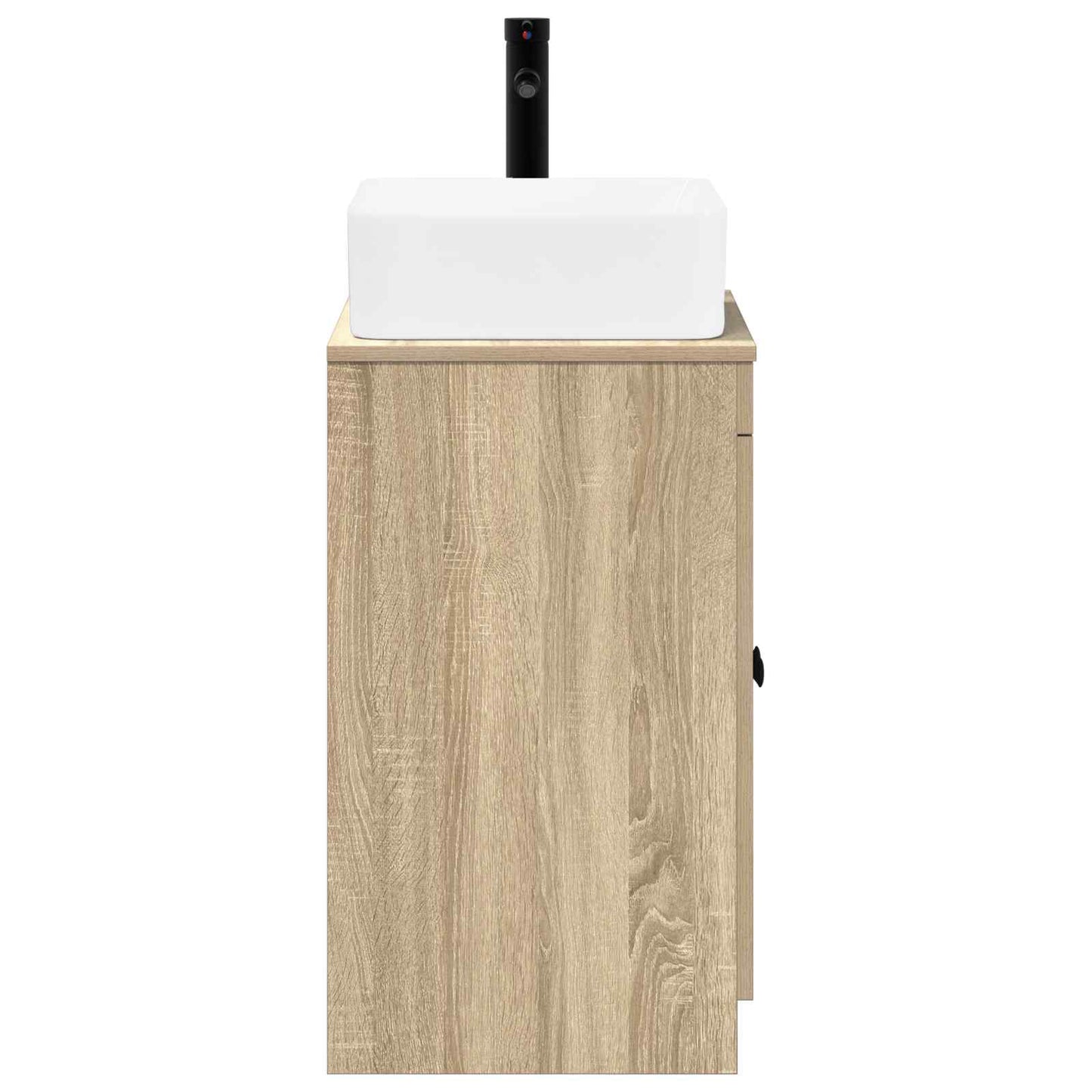 Bathroom Furniture Set Sonoma Oak Engineered Wood