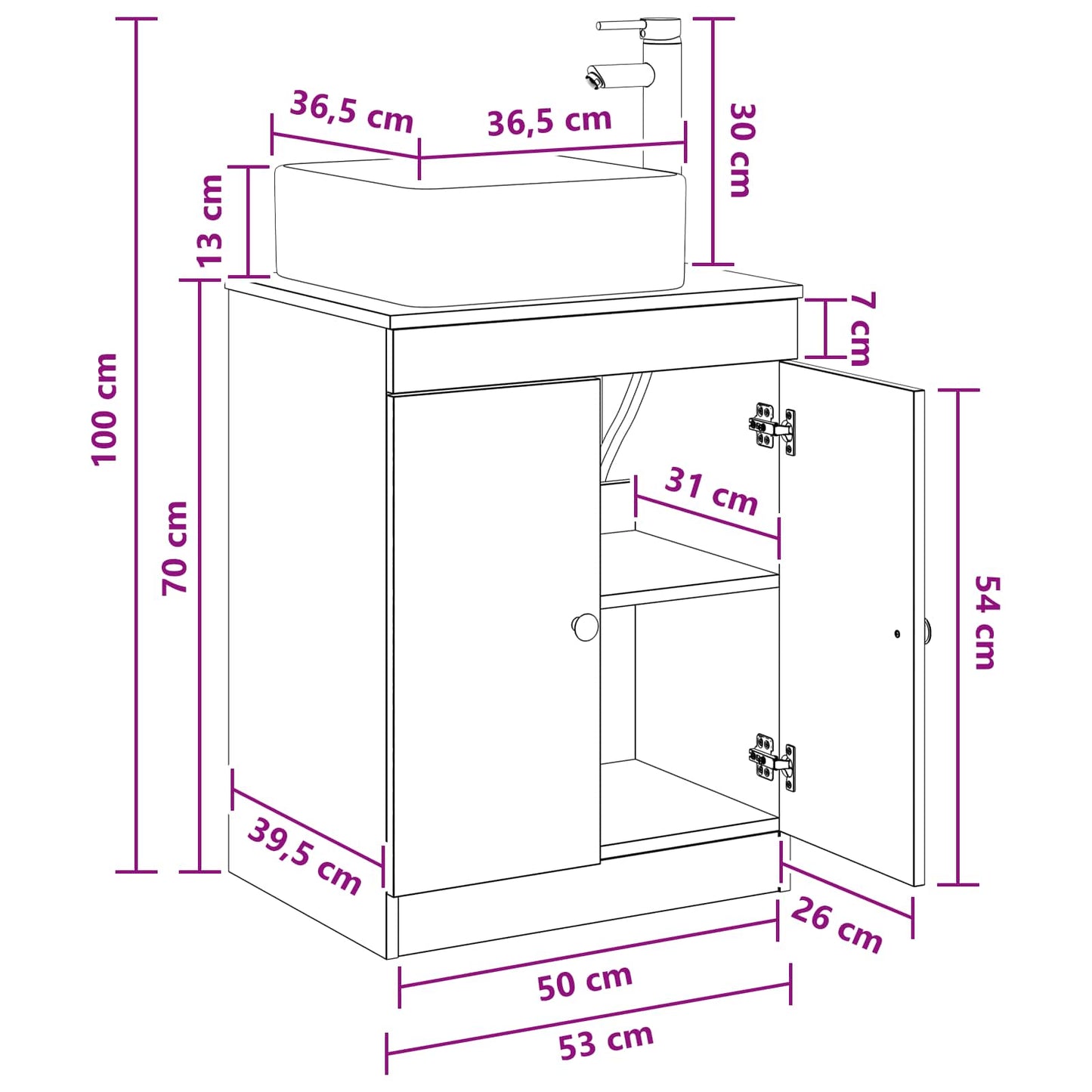 Bathroom Furniture Set Sonoma Oak Engineered Wood