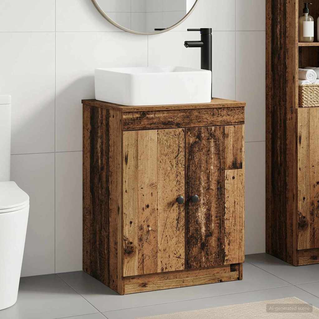 Bathroom Furniture Set Old Wood Engineered Wood