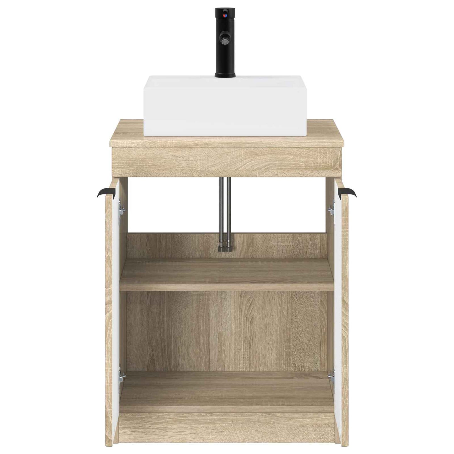 Bathroom Furniture Set Sonoma Oak Engineered Wood