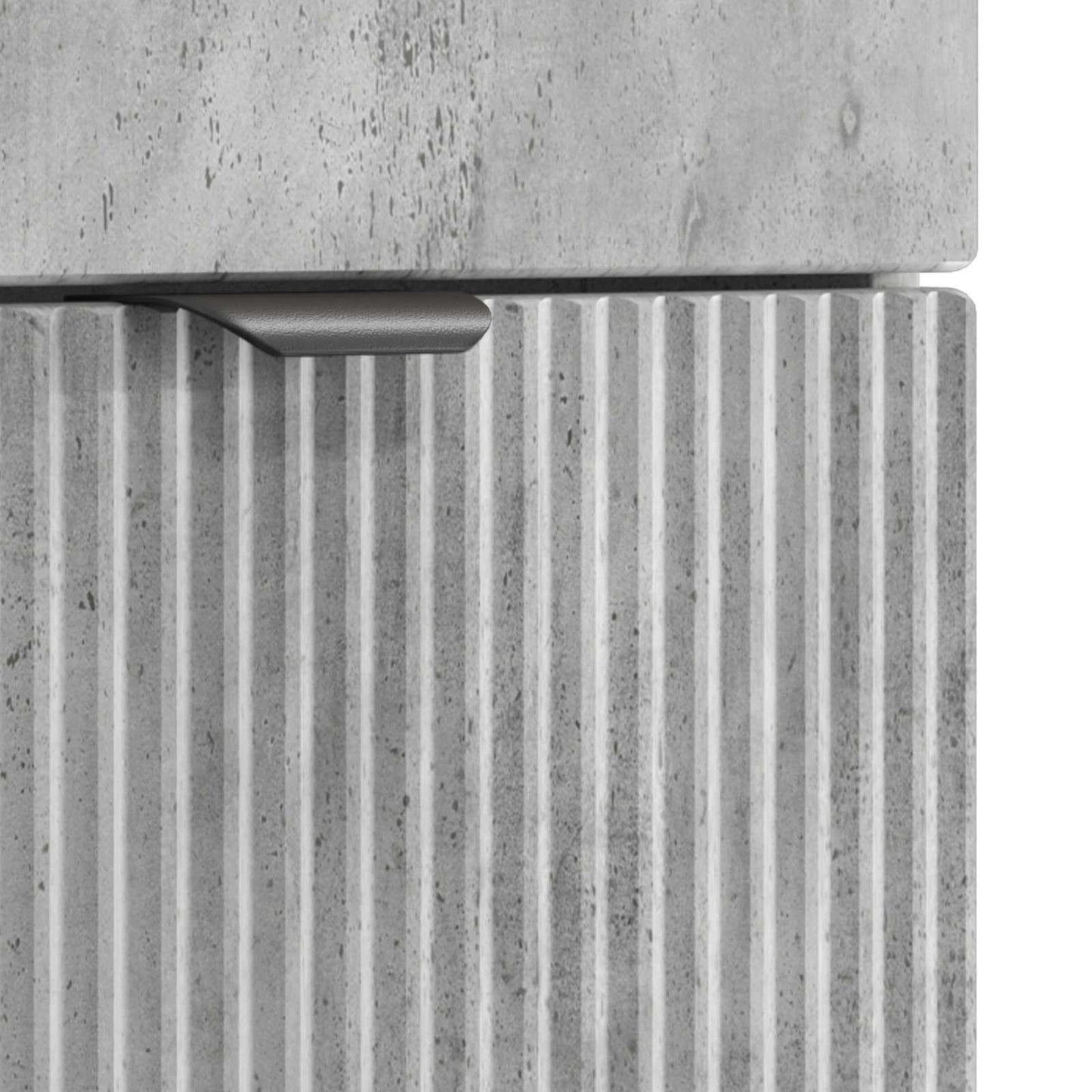 Bathroom Furniture Set Concrete Grey Engineered Wood