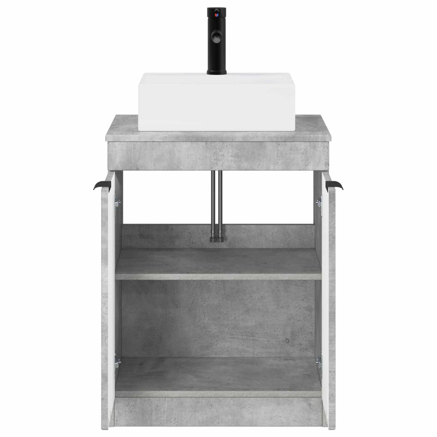Bathroom Furniture Set Concrete Grey Engineered Wood