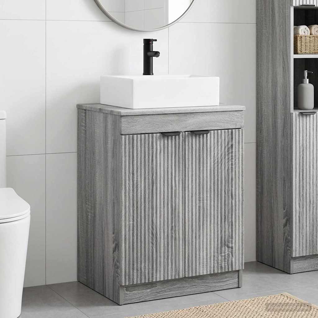 Bathroom Furniture Set Grey Sonoma Engineered Wood