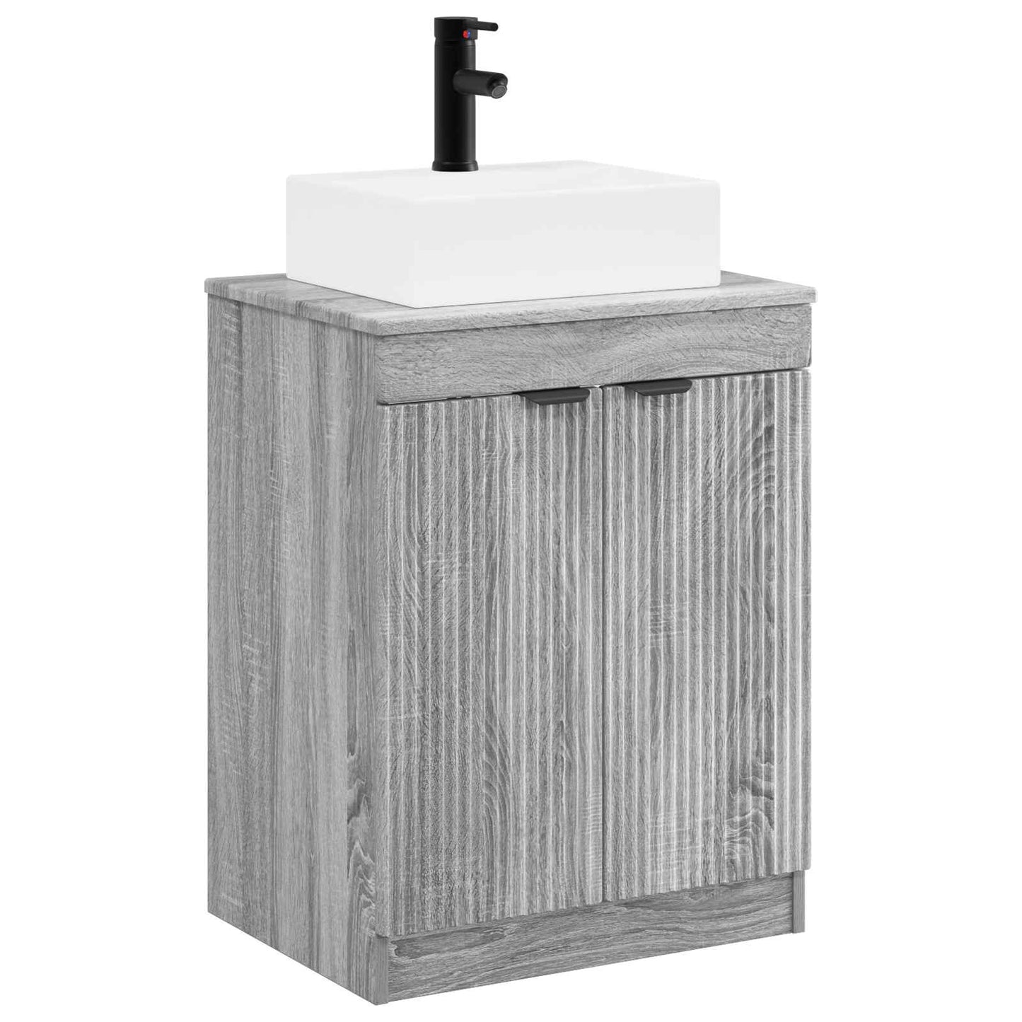Bathroom Furniture Set Grey Sonoma Engineered Wood
