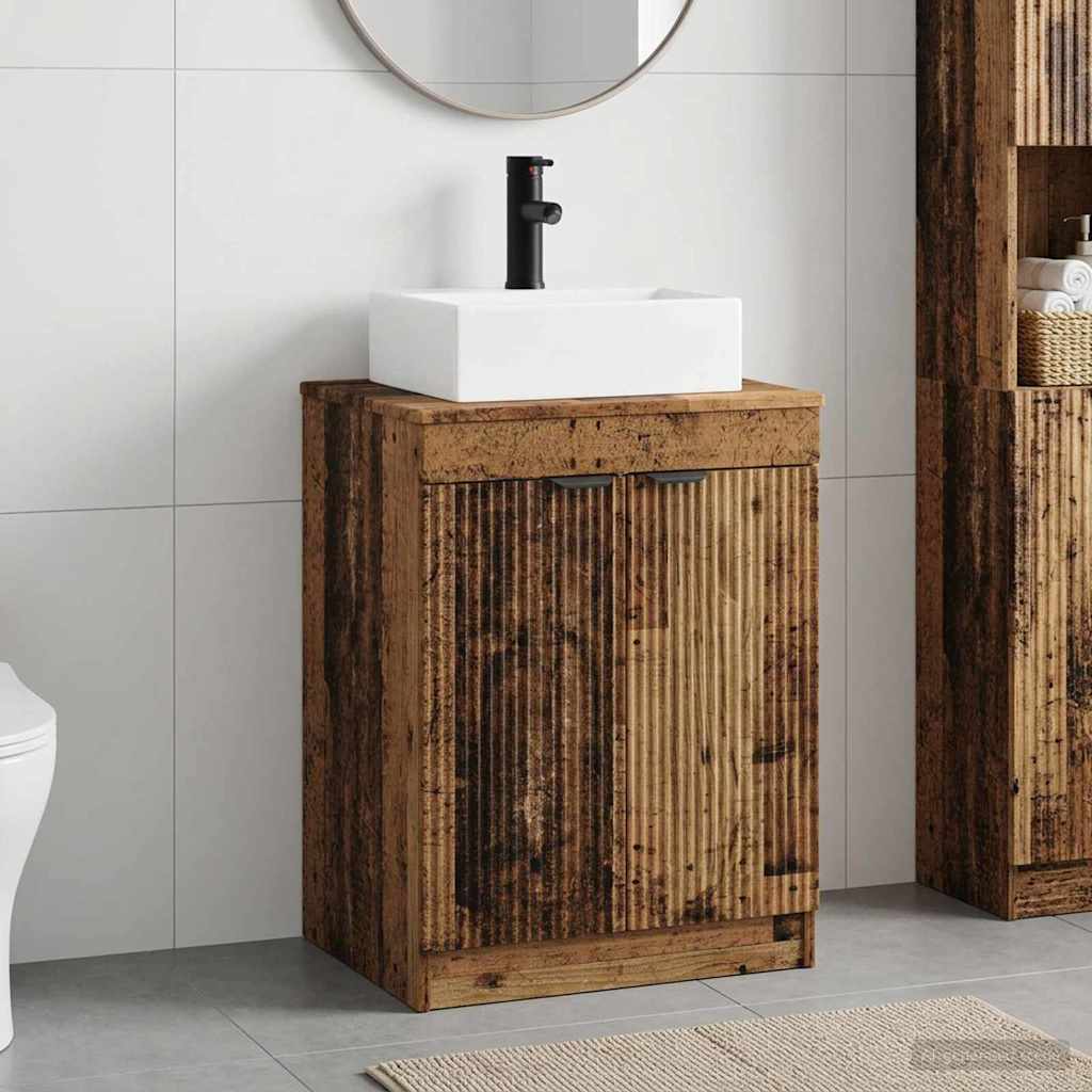 Bathroom Furniture Set Old Wood Engineered Wood