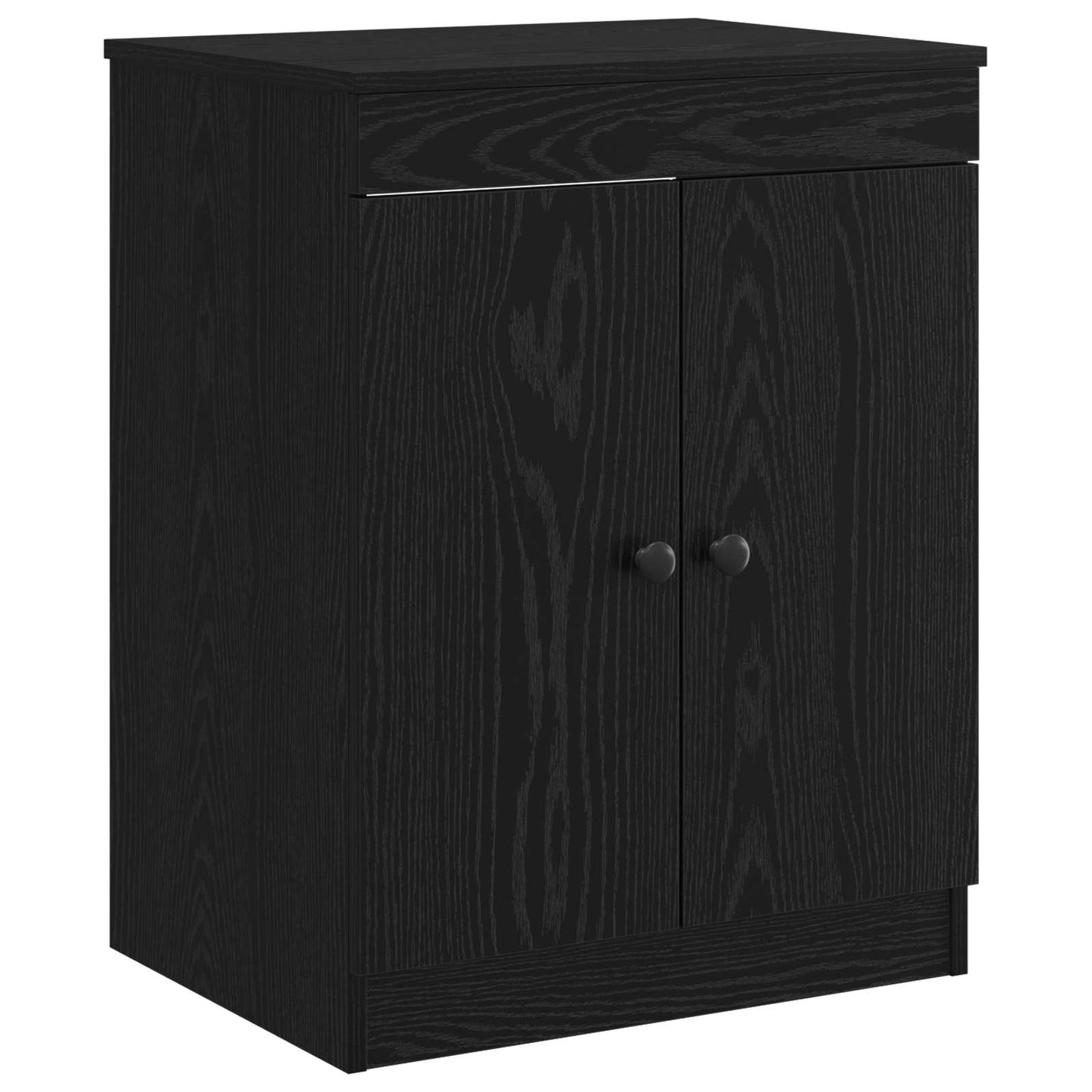 Bathroom Furniture Set Black Oak Engineered Wood