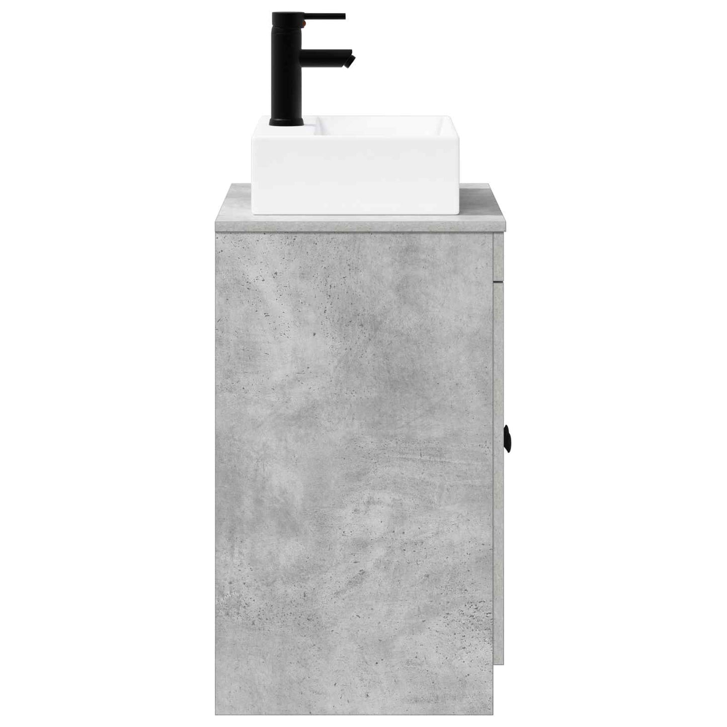 Bathroom Furniture Set Concrete Grey Engineered Wood