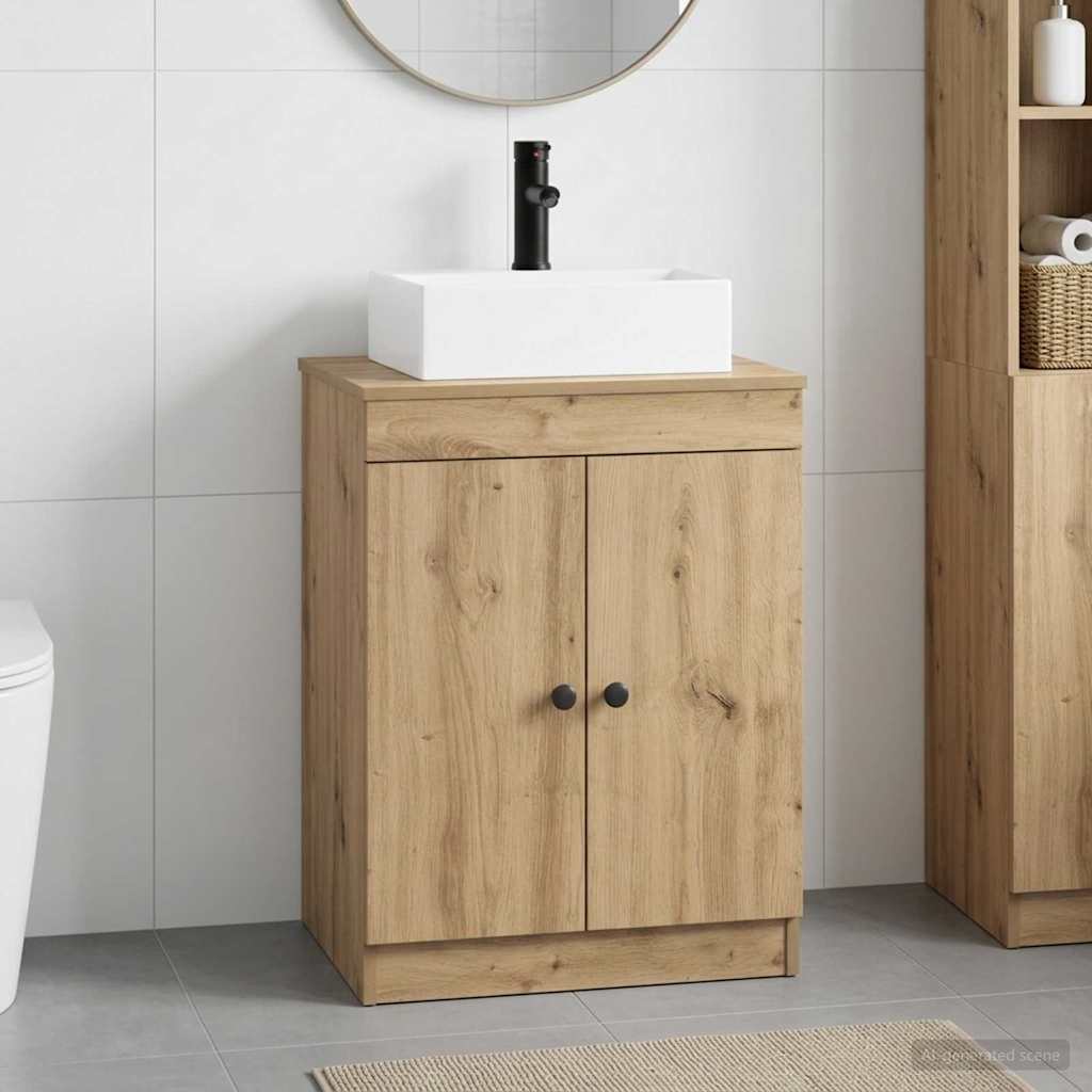 Bathroom Furniture Set Artisan Oak Engineered Wood