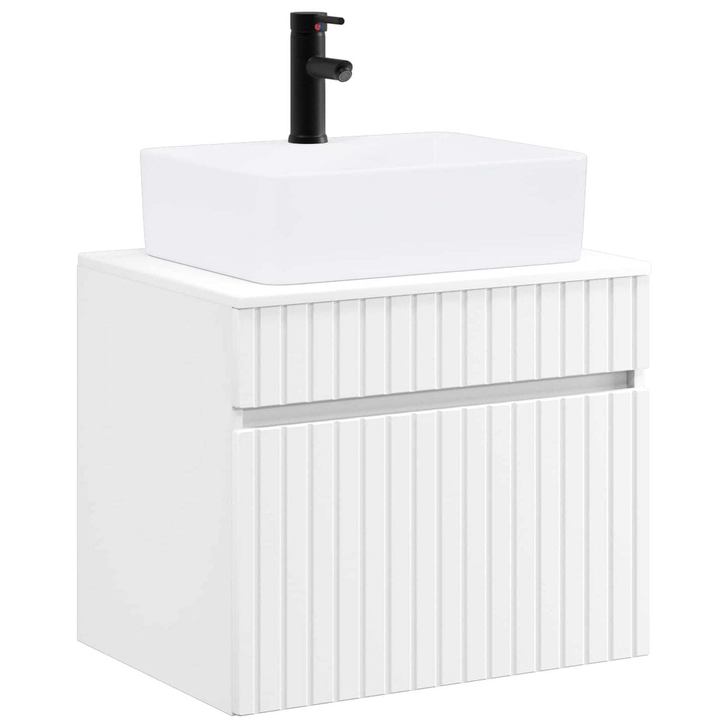 Bathroom Furniture Set White Engineered Wood