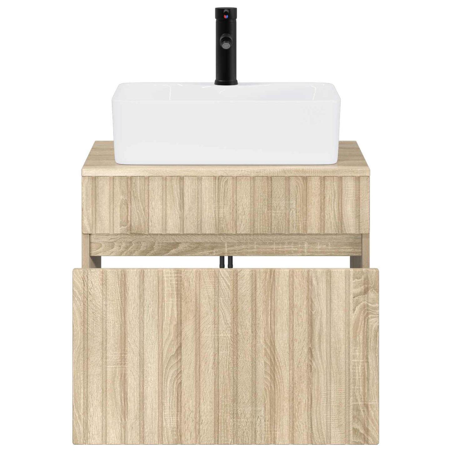 Bathroom Furniture Set Sonoma Oak Engineered Wood