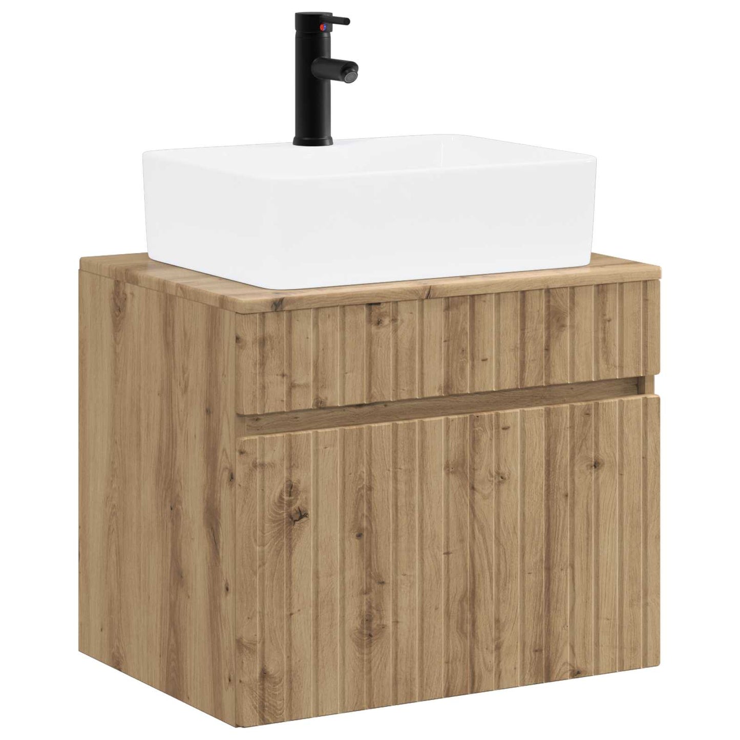 Bathroom Furniture Set Artisan Oak Engineered Wood