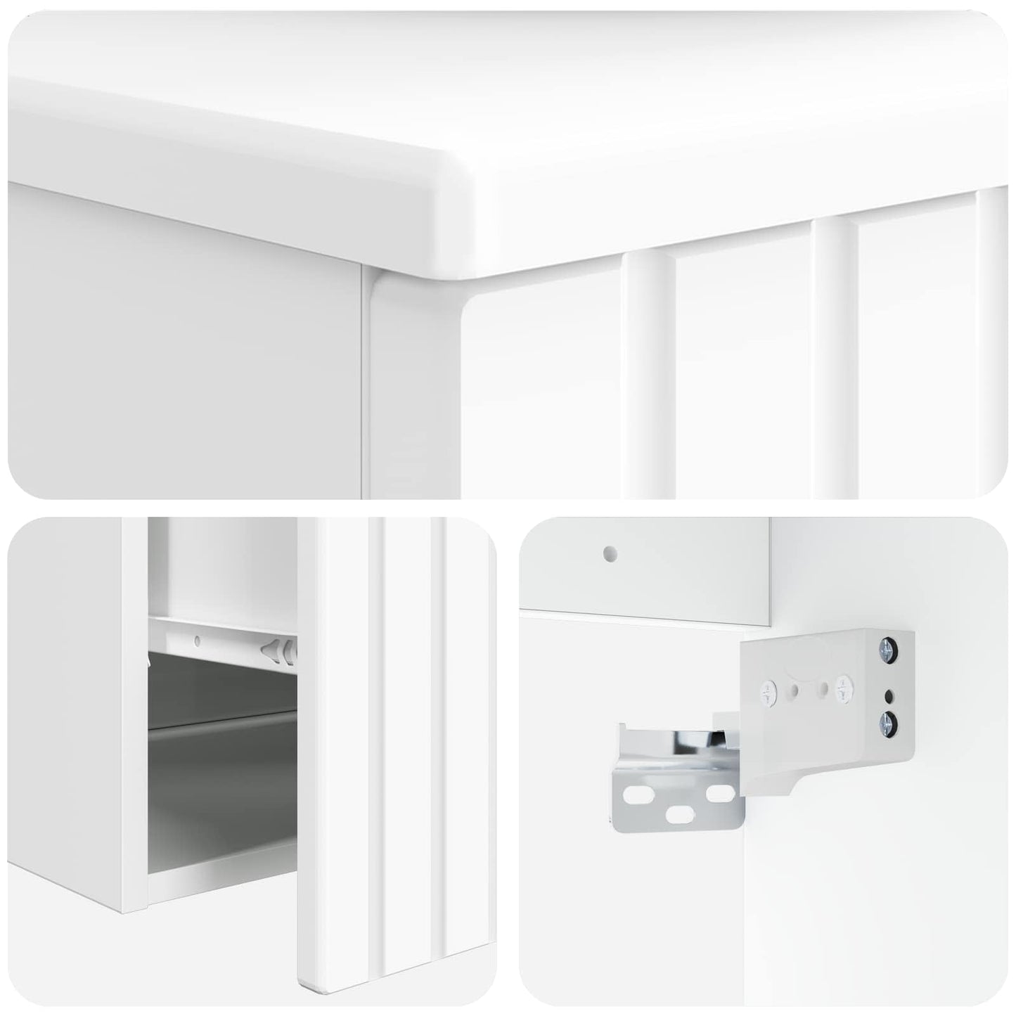 Bathroom Furniture Set White Engineered Wood