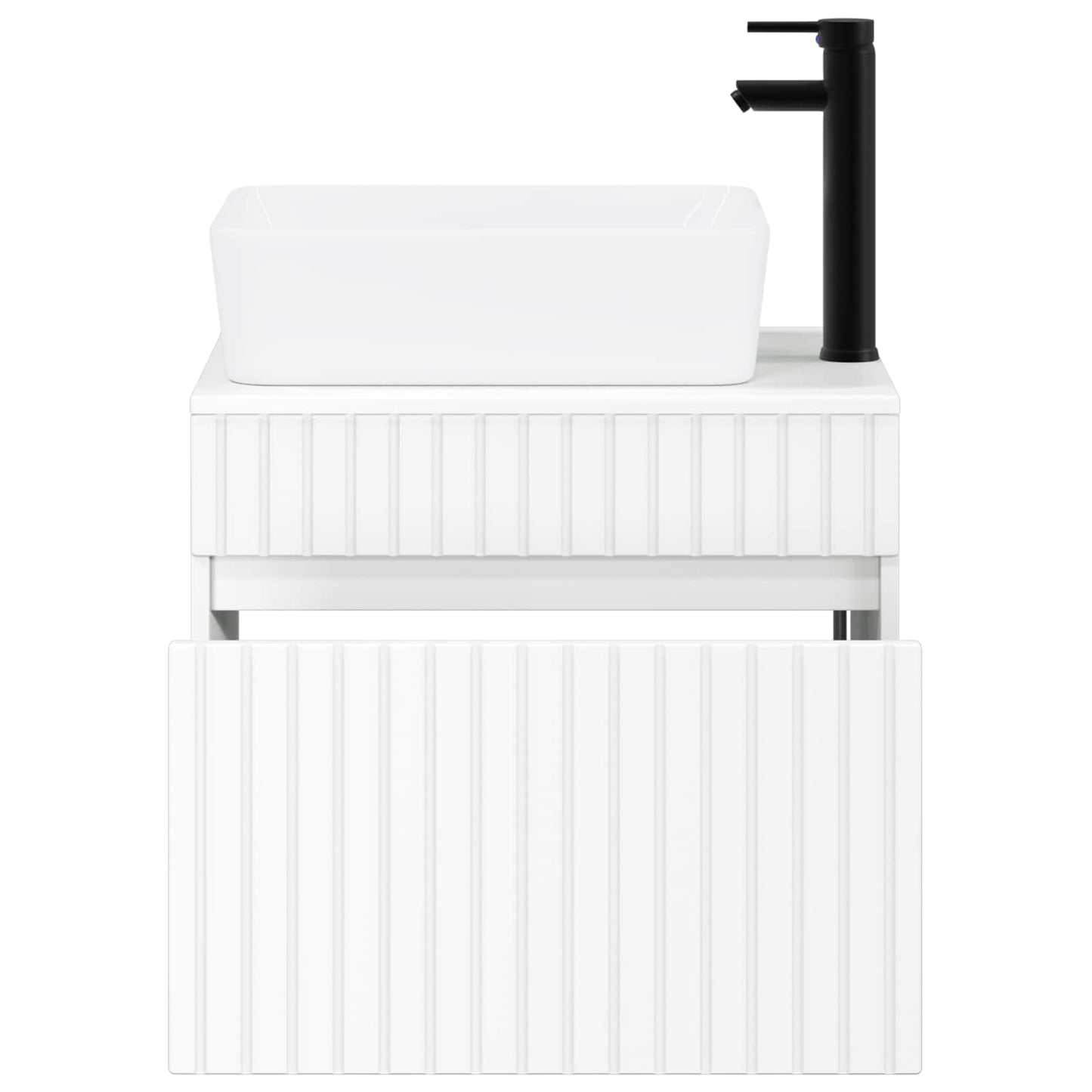 Bathroom Furniture Set White Engineered Wood