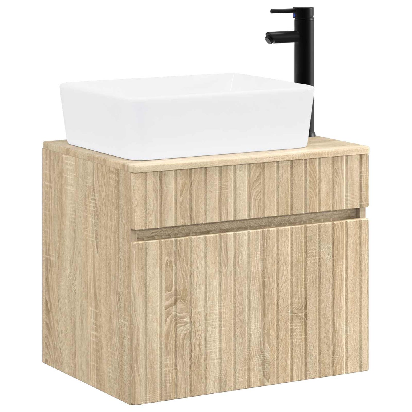 Bathroom Furniture Set Sonoma Oak Engineered Wood