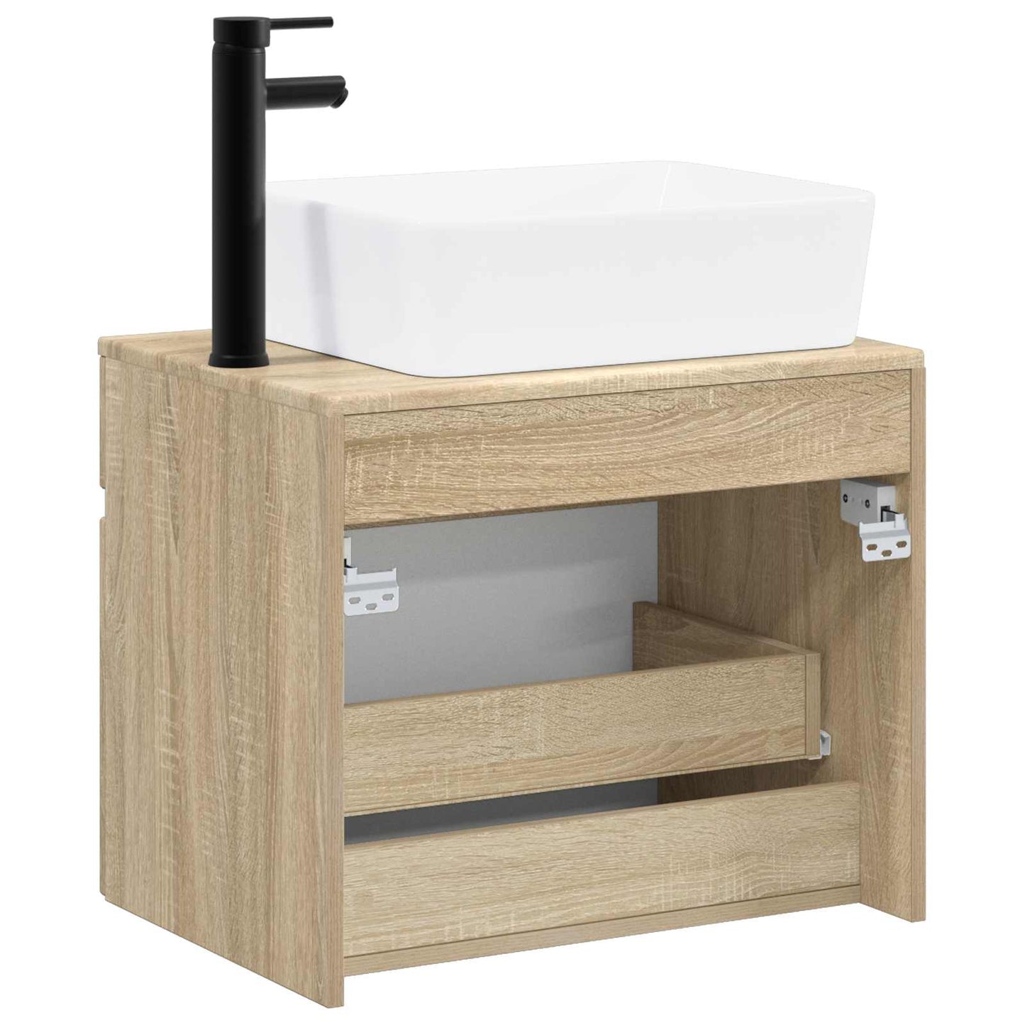 Bathroom Furniture Set Sonoma Oak Engineered Wood