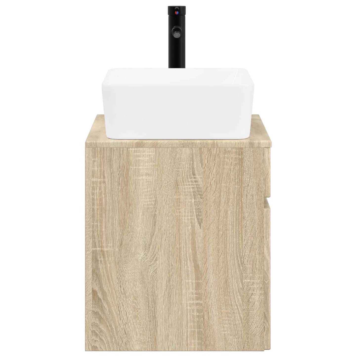 Bathroom Furniture Set Sonoma Oak Engineered Wood