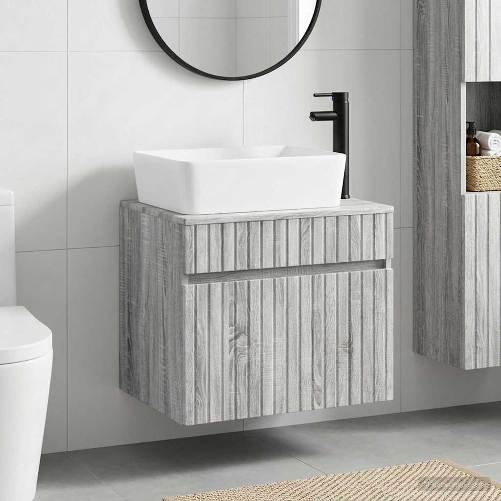 Bathroom Furniture Set Grey Sonoma Engineered Wood