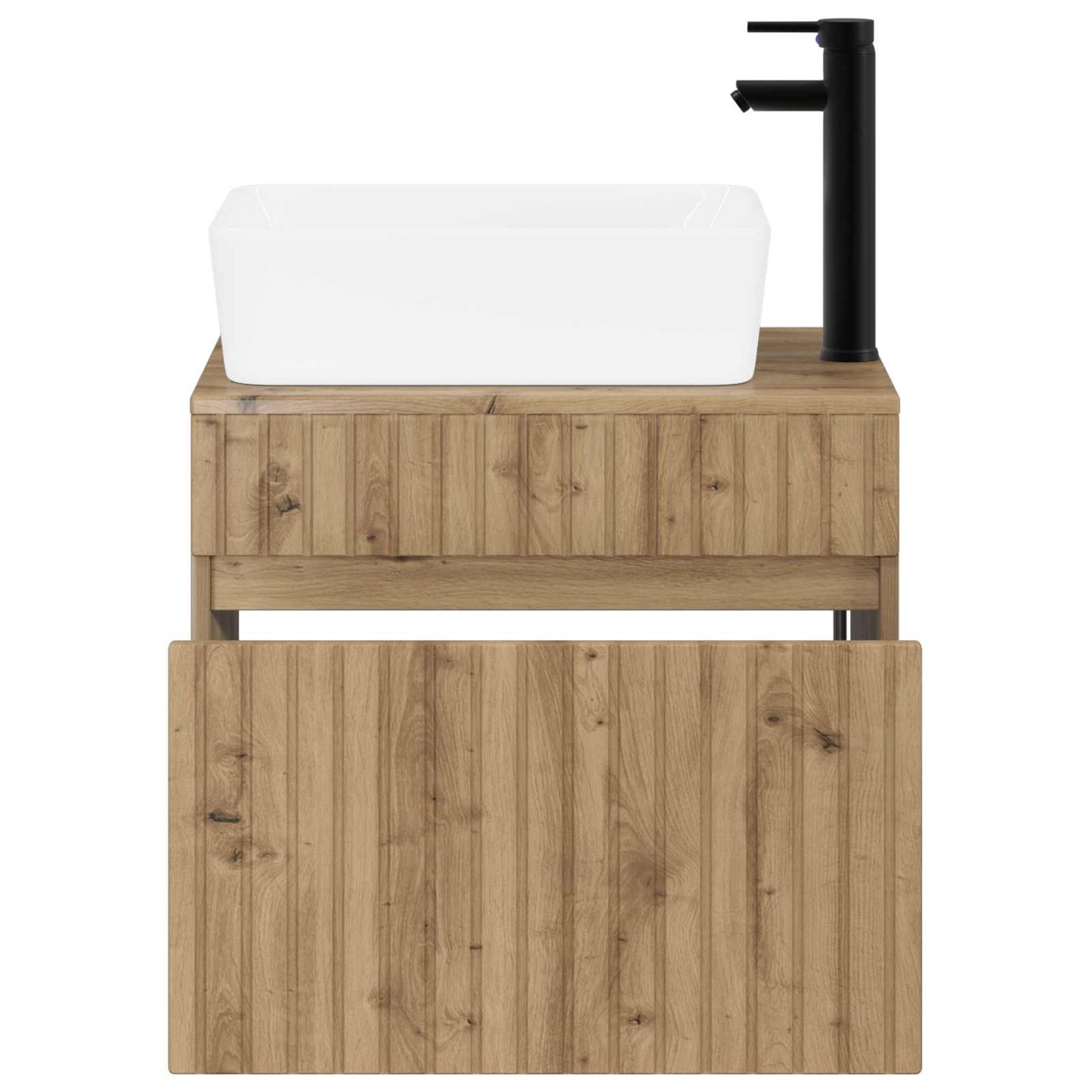 Bathroom Furniture Set Artisan Oak Engineered Wood