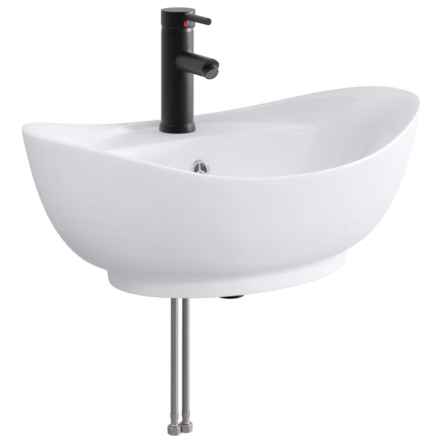 Bathroom Furniture Set White Engineered Wood