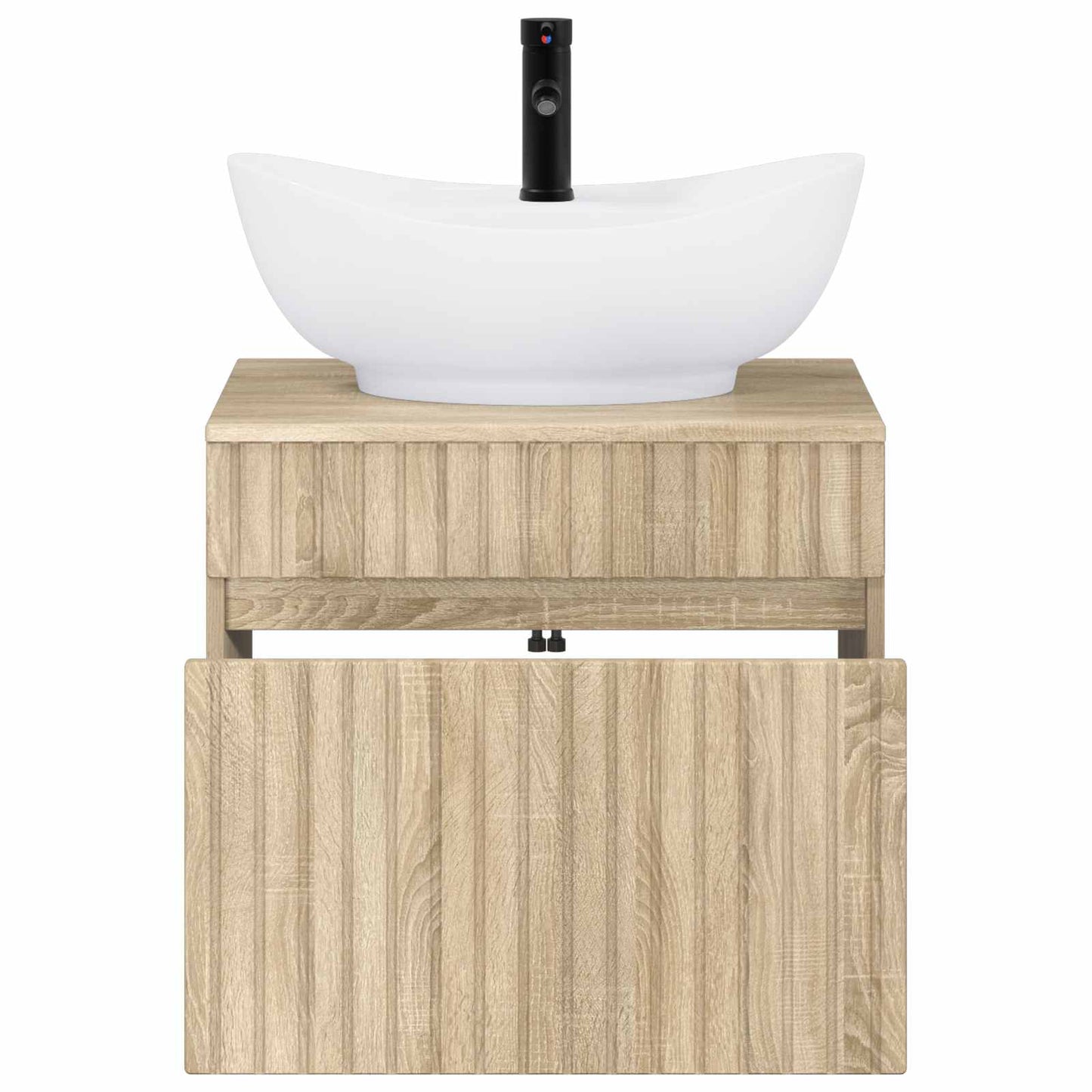 Bathroom Furniture Set Sonoma Oak Engineered Wood