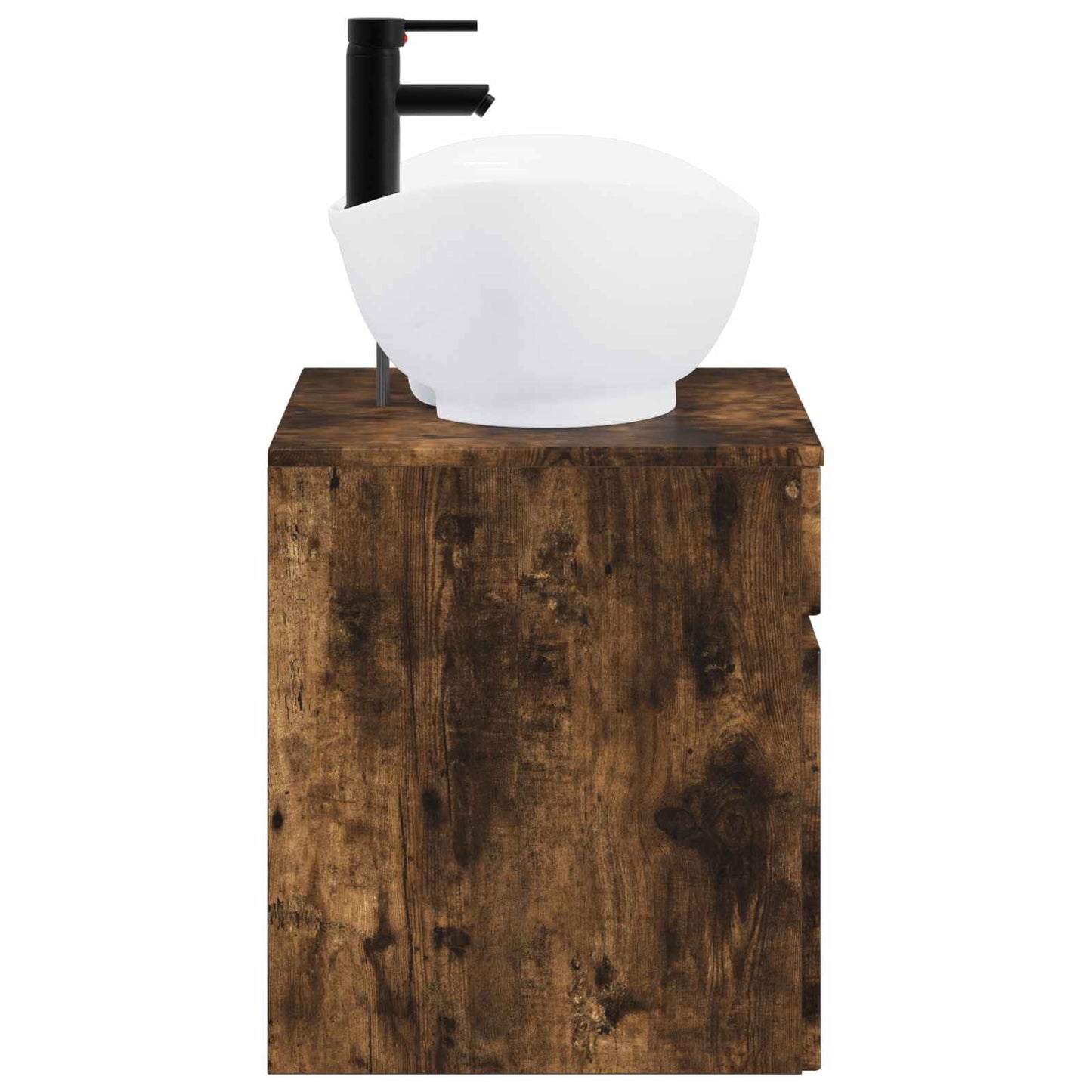 Bathroom Furniture Set Smoked Oak Engineered Wood
