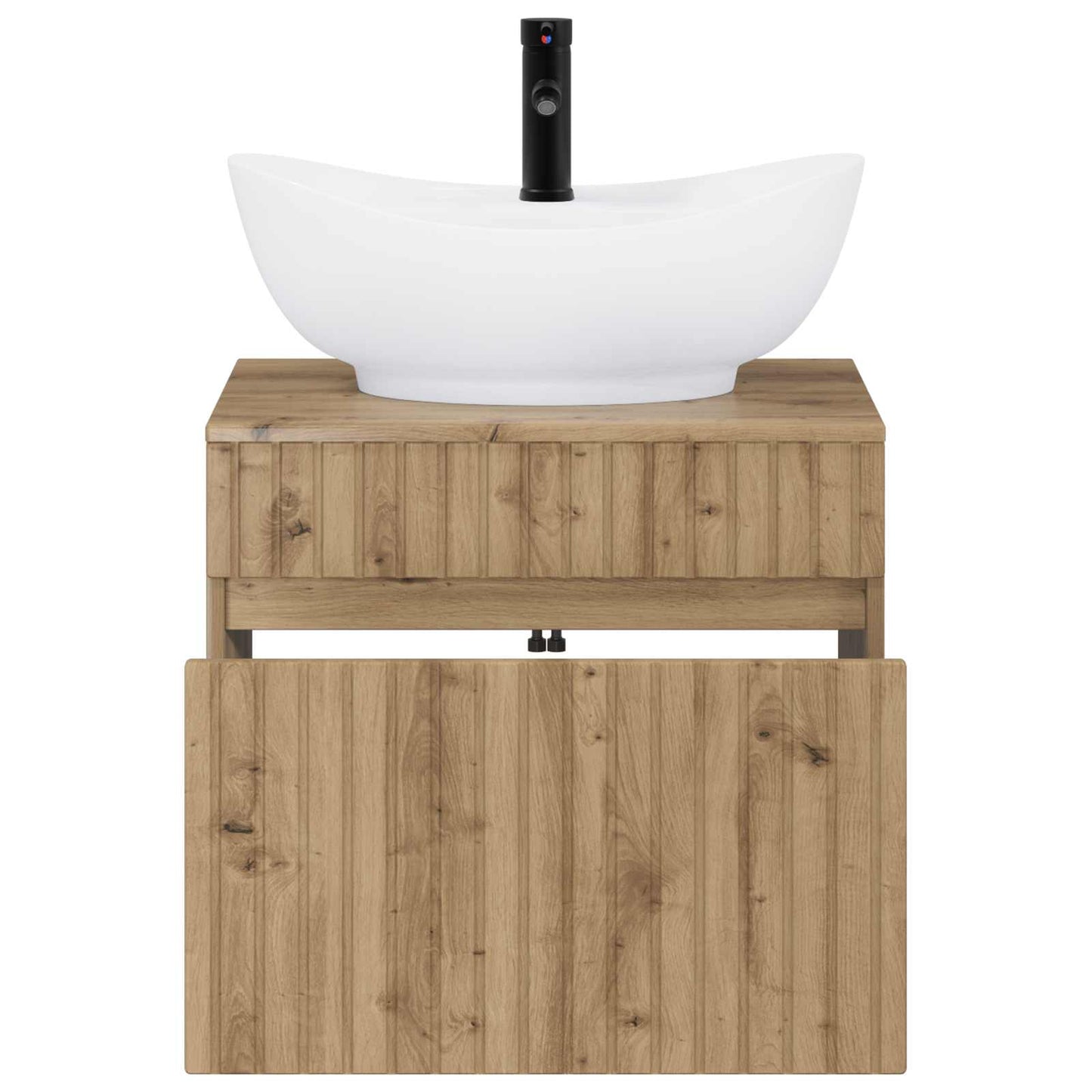 Bathroom Furniture Set Artisan Oak Engineered Wood