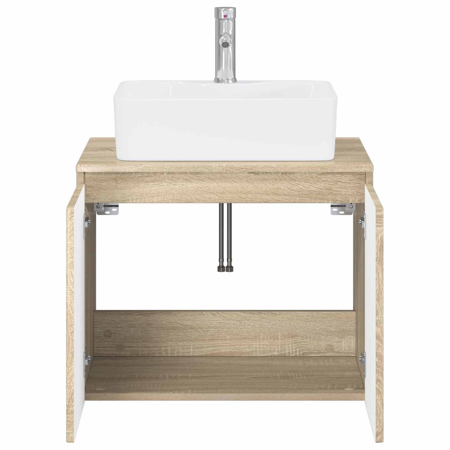 Bathroom Furniture Set Sonoma Oak Engineered Wood