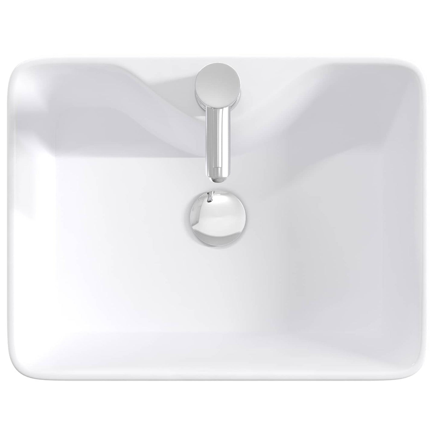 Bathroom Furniture Set High Gloss White Engineered Wood