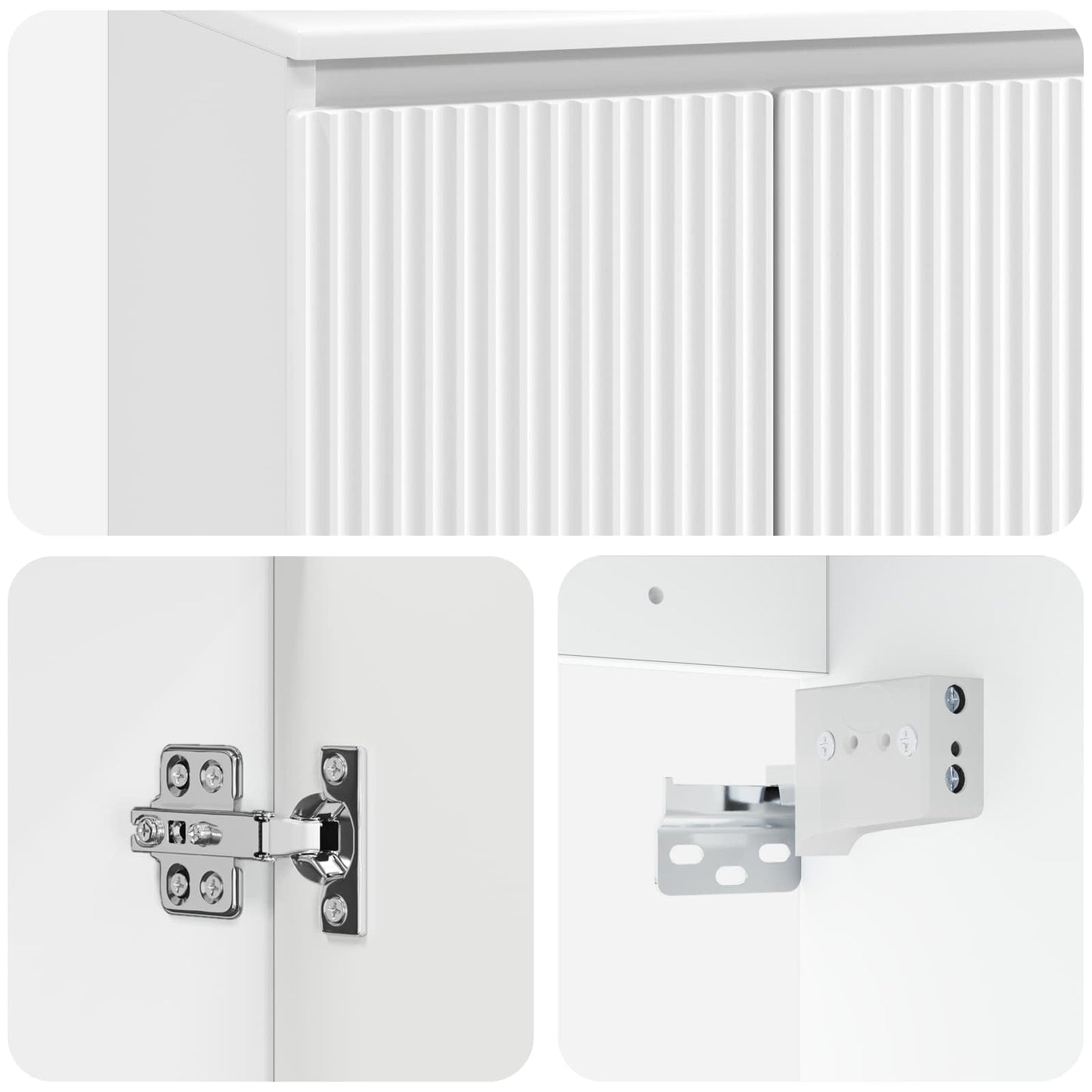 Bathroom Furniture Set White Engineered Wood