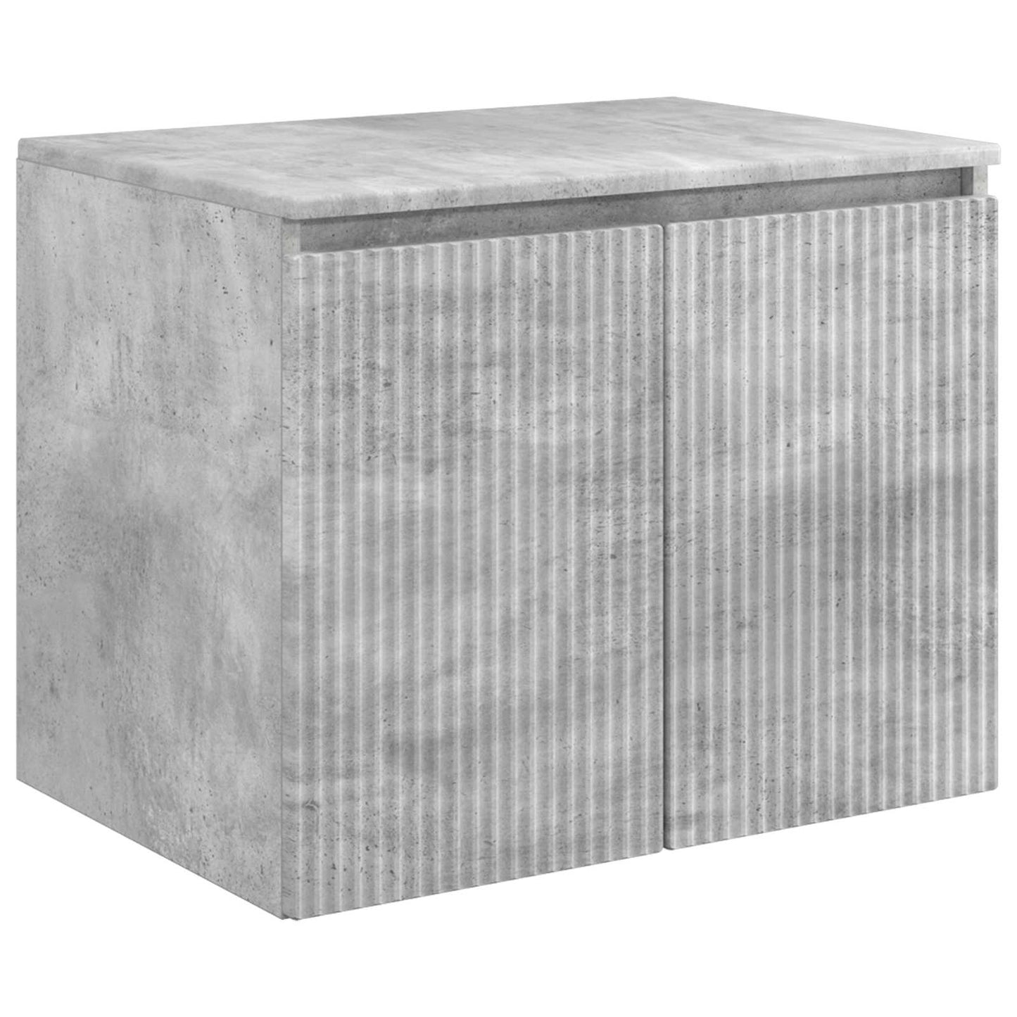 Bathroom Furniture Set Concrete Grey Engineered Wood